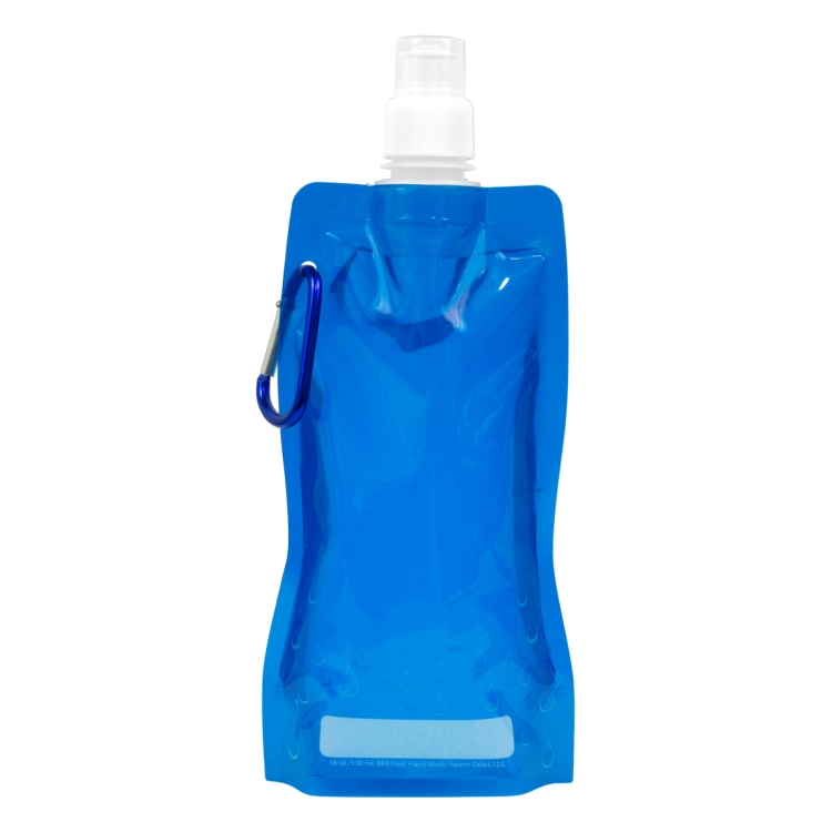 "Roll Up" 18 oz Foldable and Reusable Water Bottle with Matching Carabiner 49