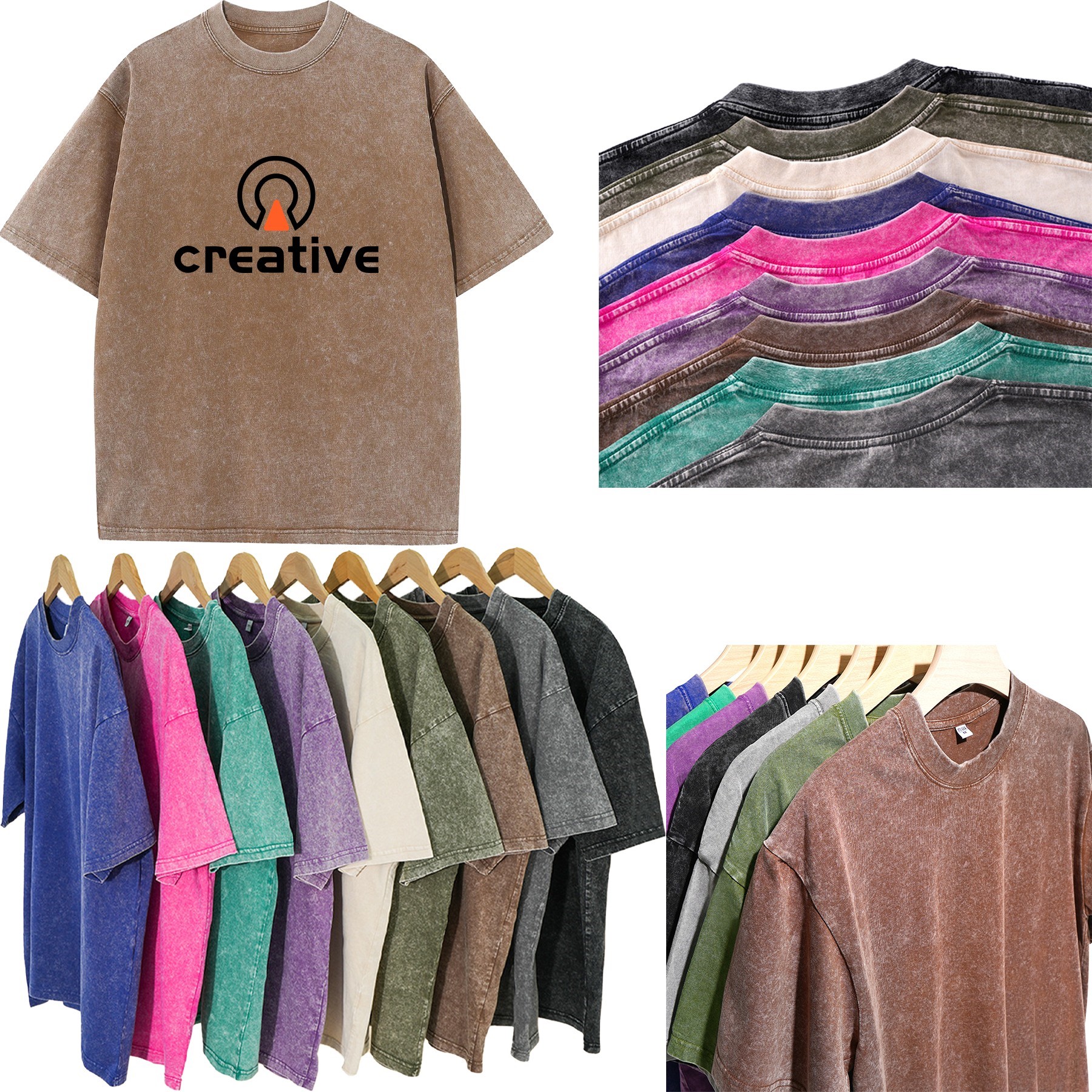 Men's Vintage Crew Neck Short-Sleeve T-Shirt