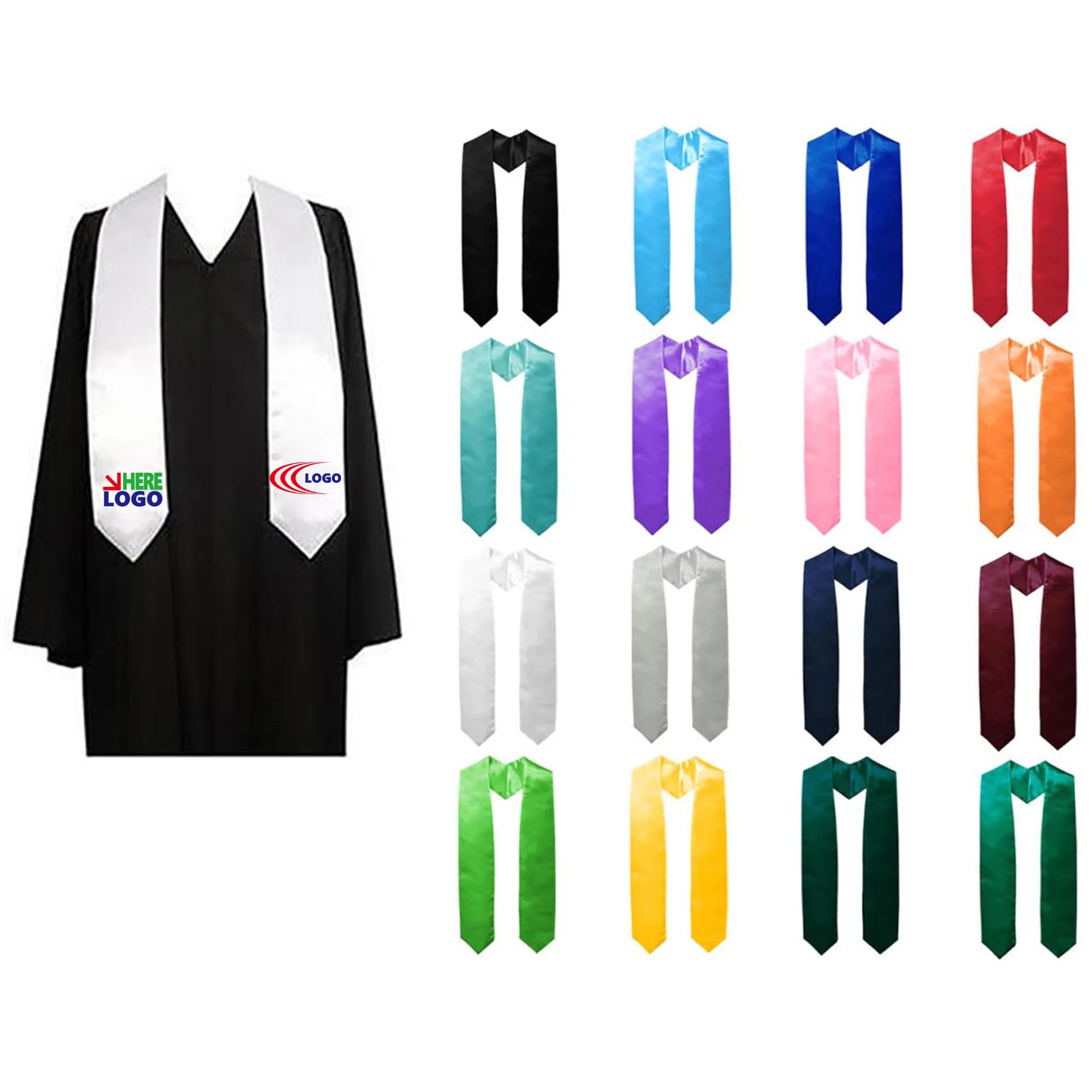 60"Bachelor Graduation School Honor Ritual Shawl Scarf 4