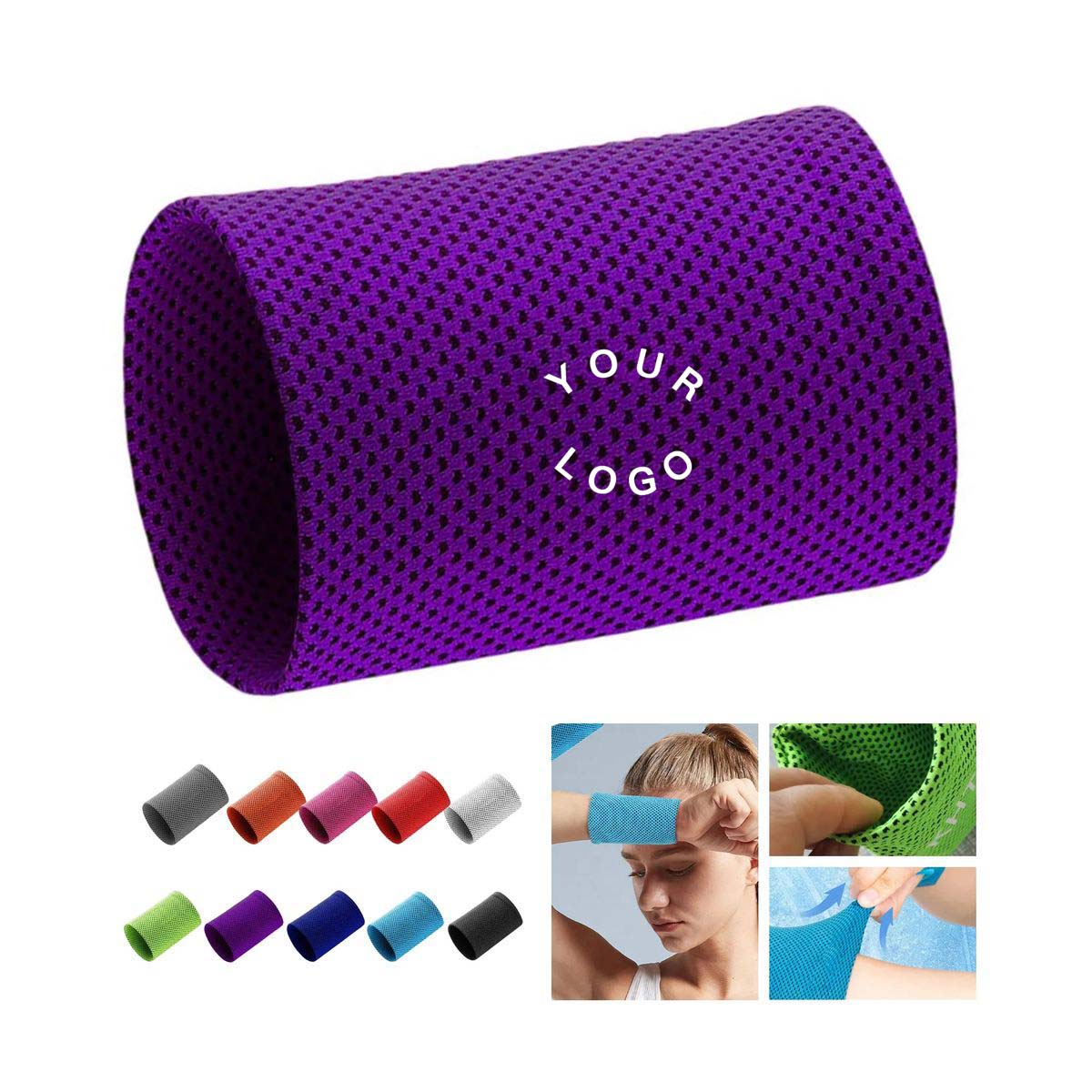 Moisture Wicking Polyester Sports Wristband