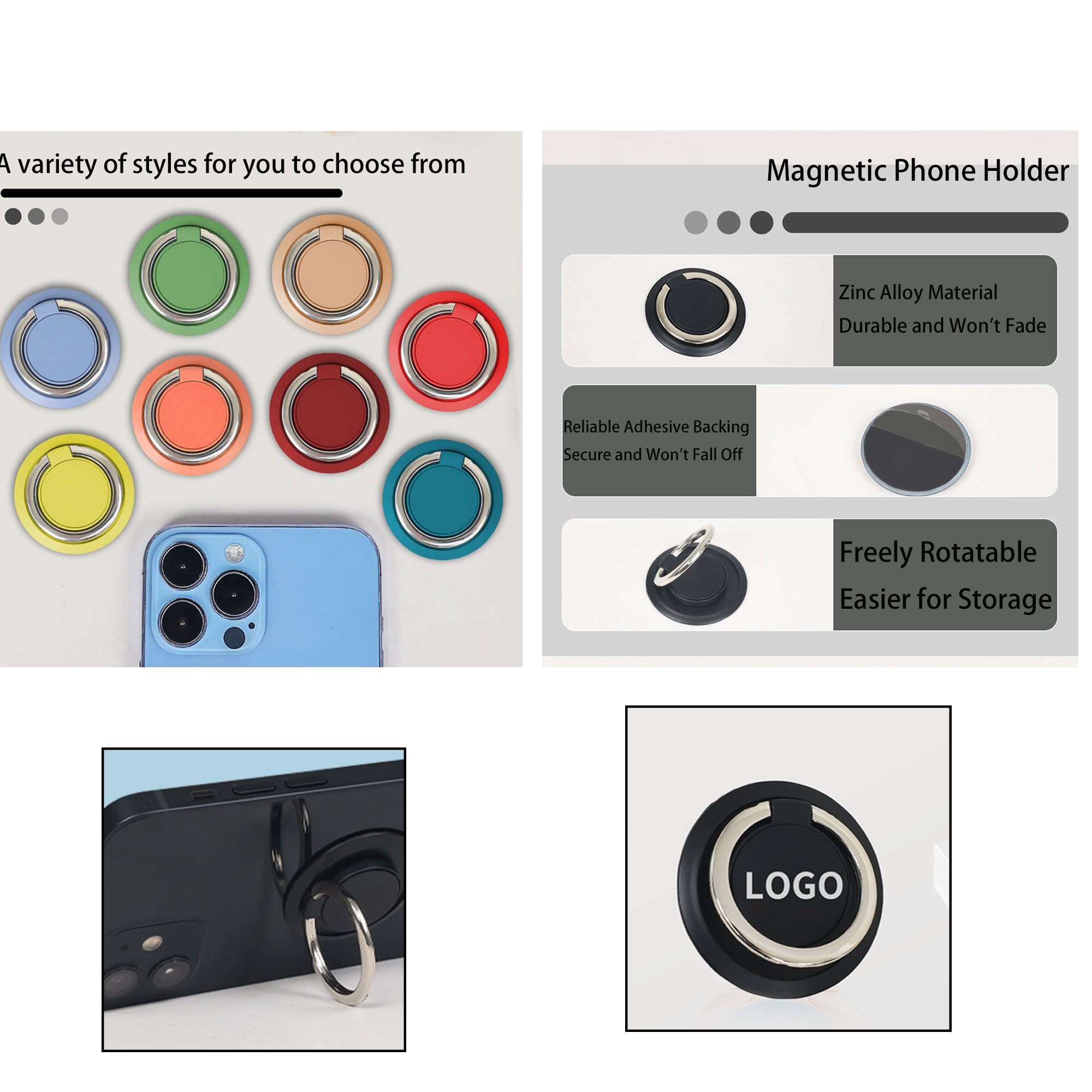 Flying Disc Ring Cell Phone Support