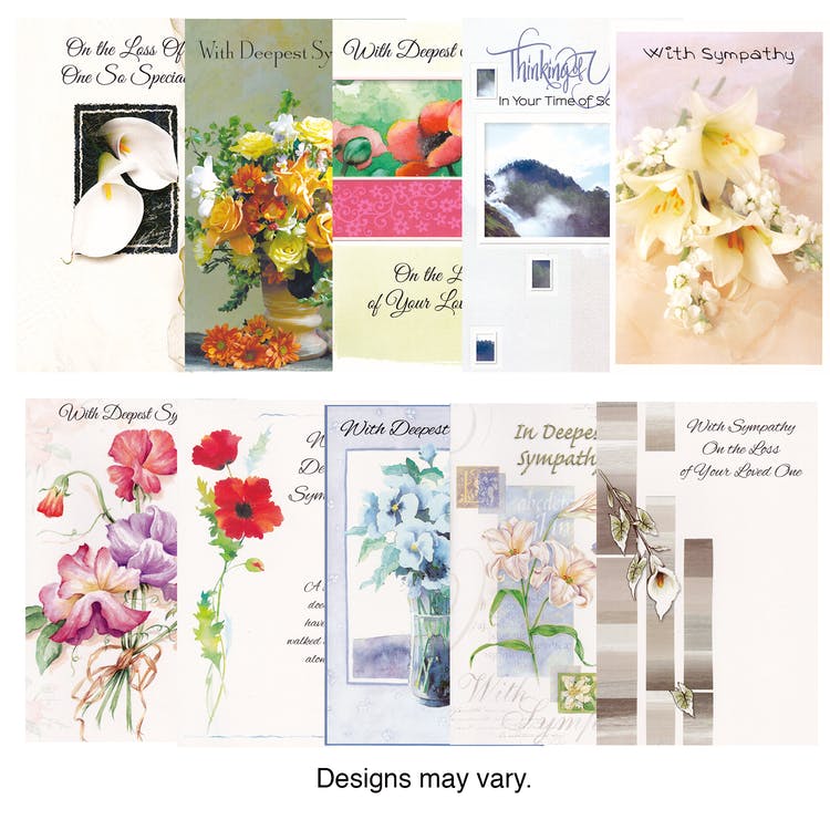 Sympathy Cards - Assorted 5"x7.5" 3