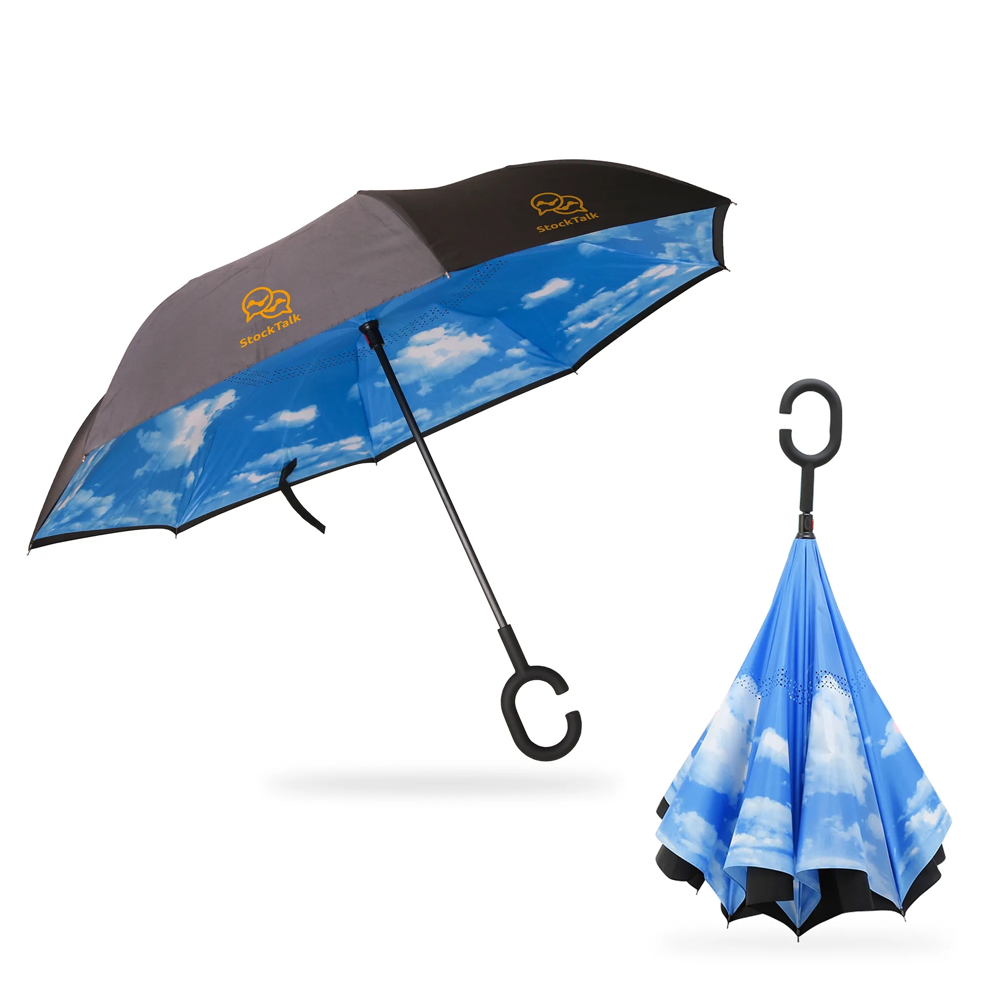Full Color Coverage Reversible Folding Umbrella