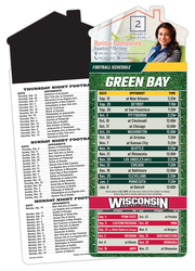 Magna-Card House Shape Magnet Football Schedules (3.5x9)