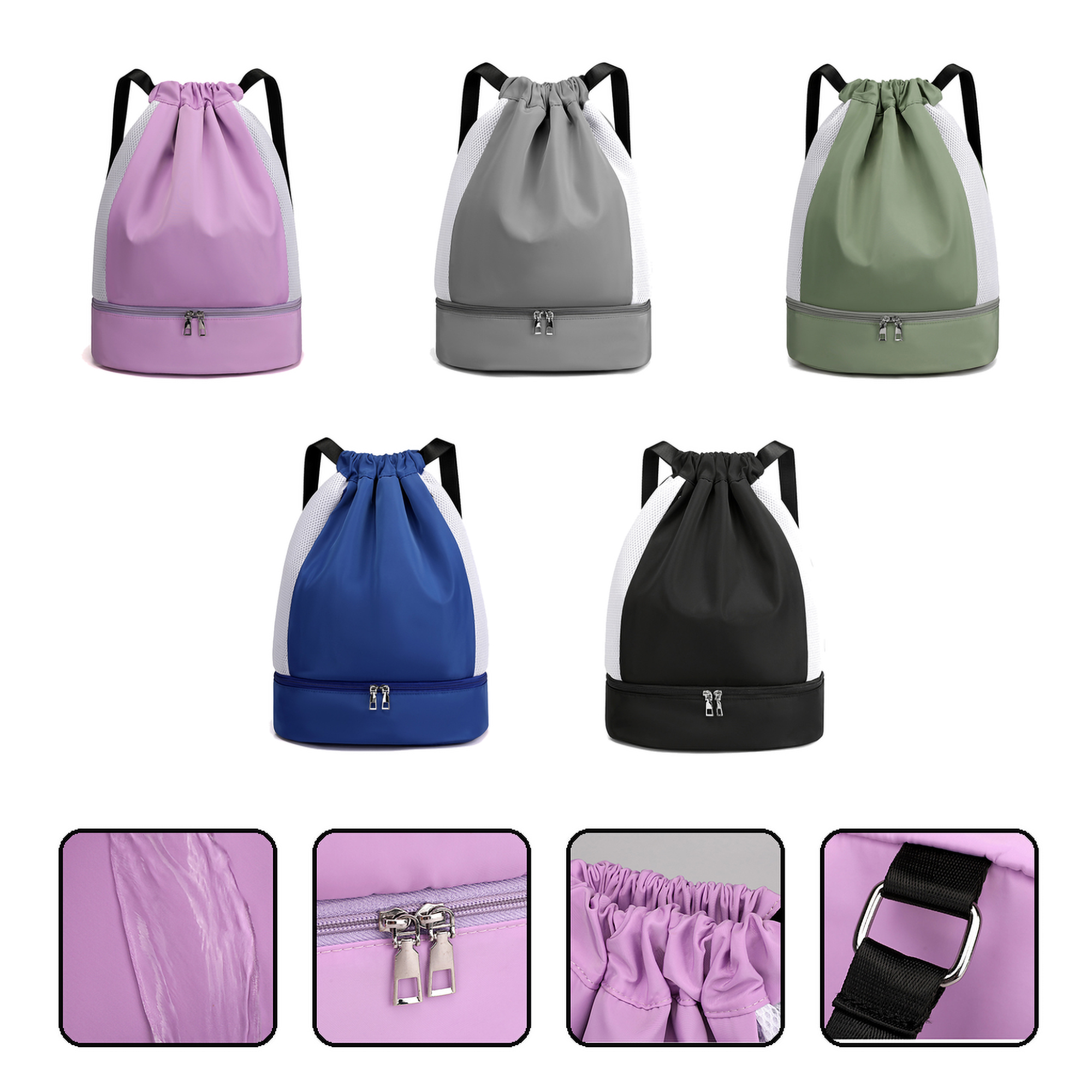 Wet-Dry Drawstring Fitness Bag 2