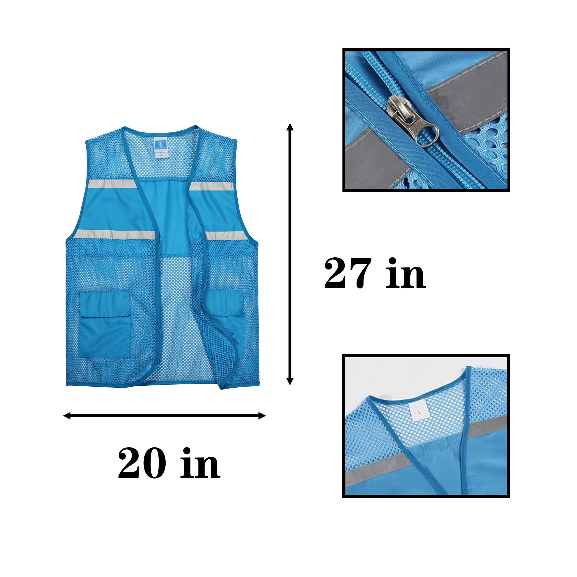 Fishnet Vest With Reflective Strip 12