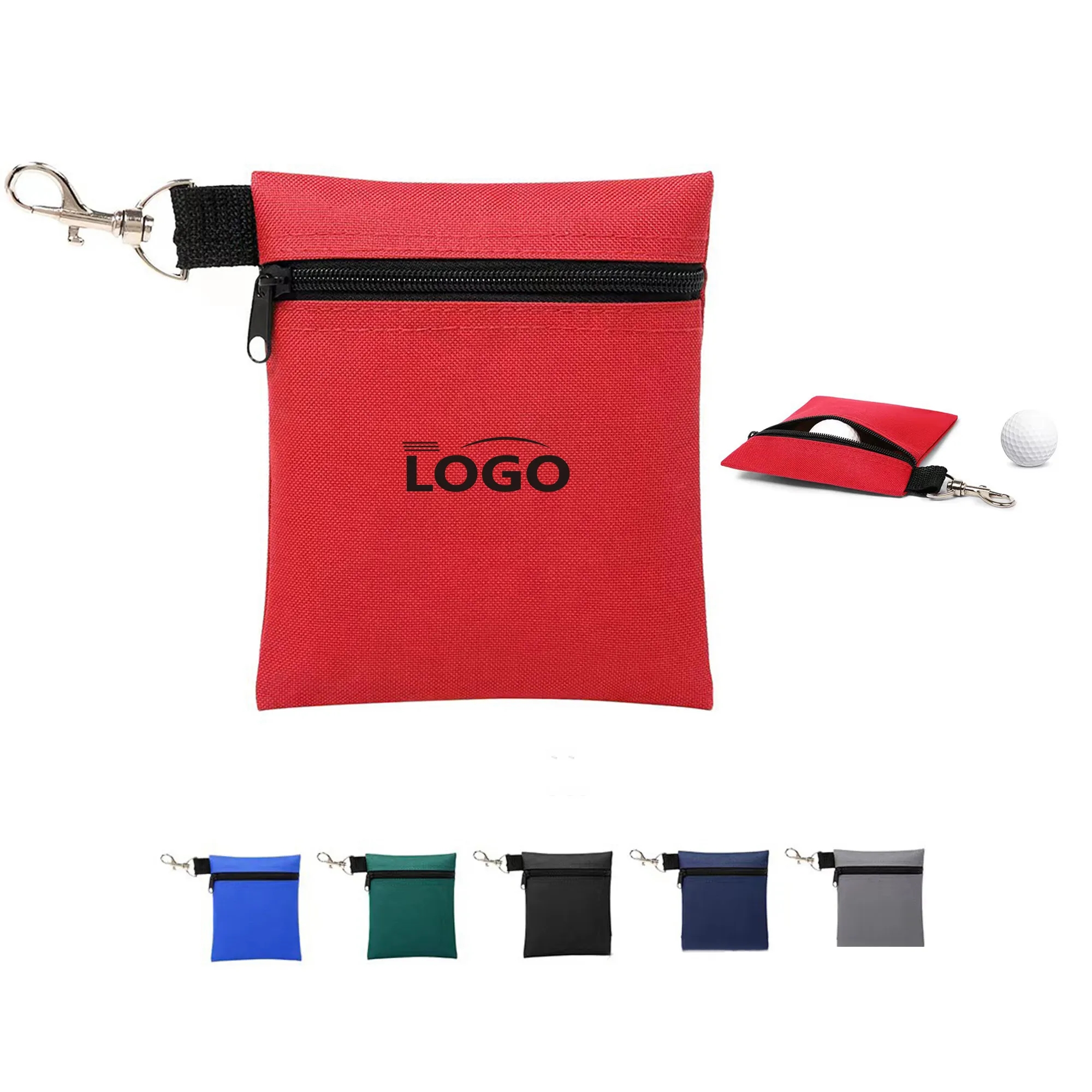 Zipper Golf Ball Pouch MOQ 10pcs 15