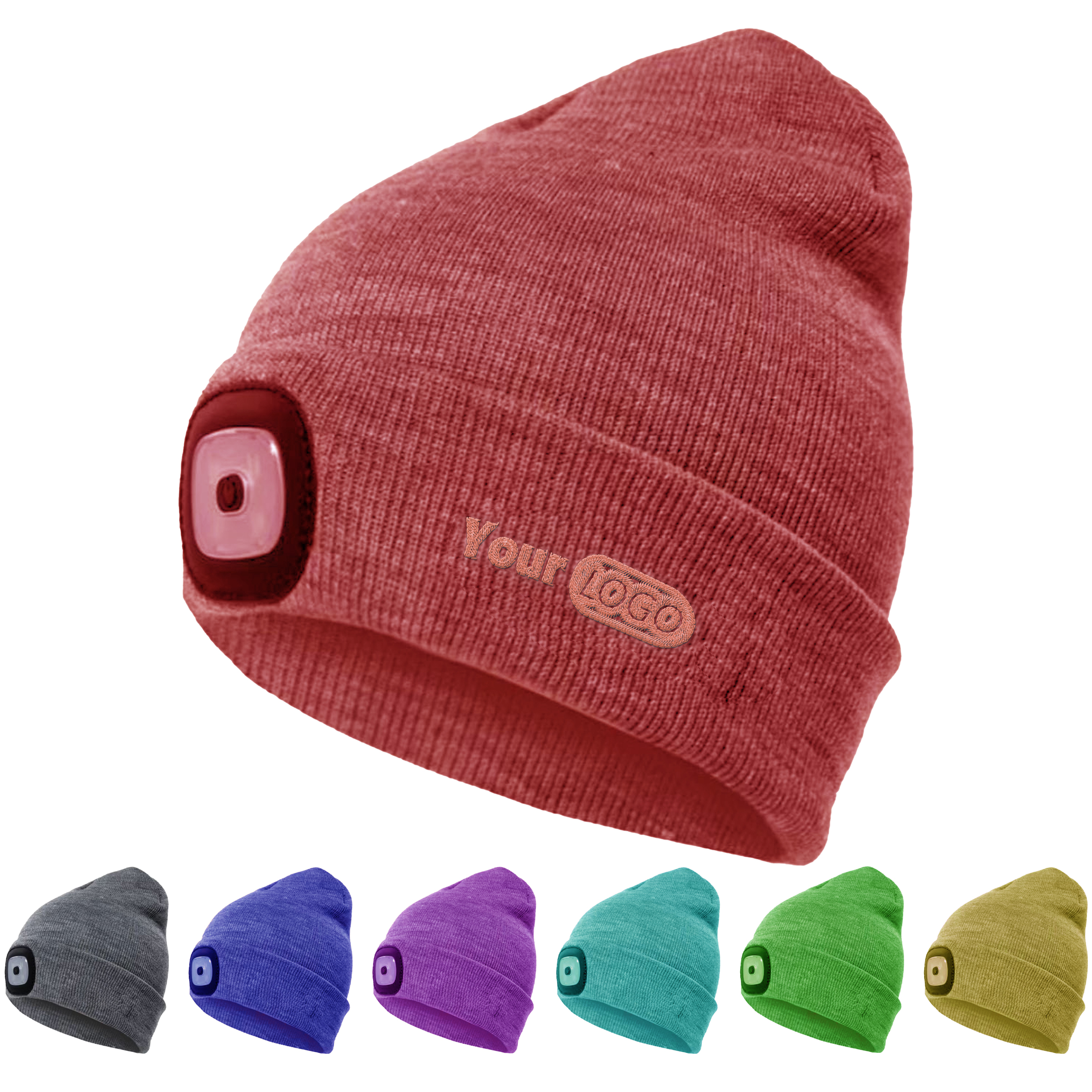 Yarn Led Lighted Beanie Hat For Outdoor Activities