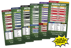 Magnet Sport Schedules - 4x7 Football Round Corners - 20 mil.