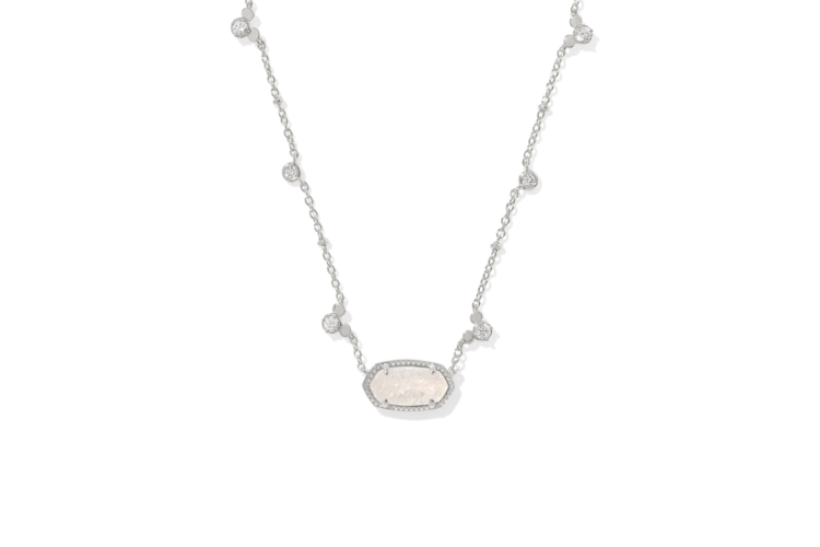 Kendra Scott Disney Gold Mickey Mouse Elisa Short Pendant Necklace in Iridescent Drusy 5