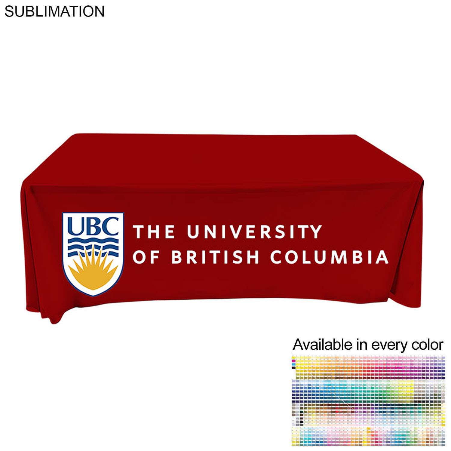 48Hr Quick Ship - Event package, 4'W Fabric banner and Premium 8' tablecloth open back 7