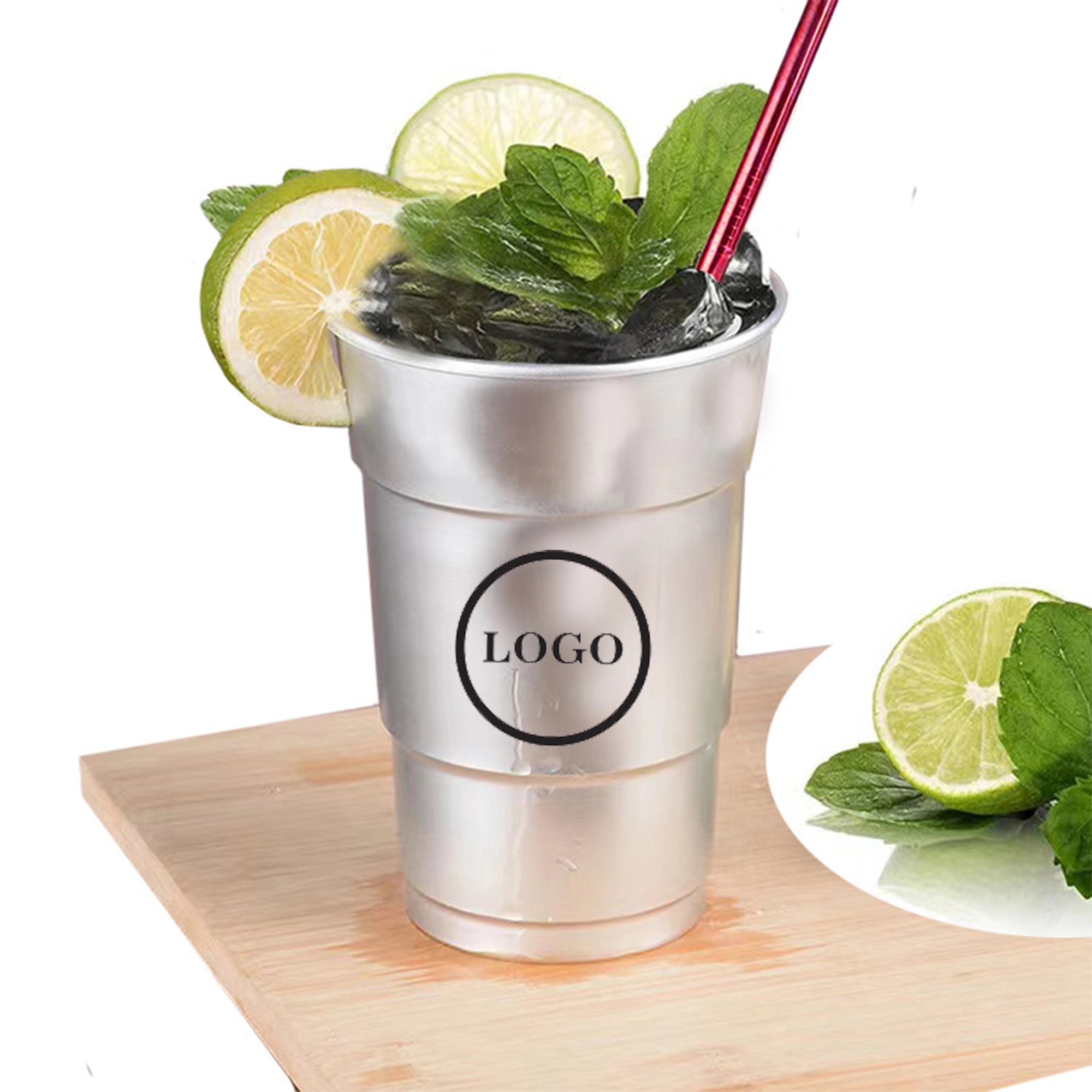 16oz Recyclable Drinking Aluminum Cup 6