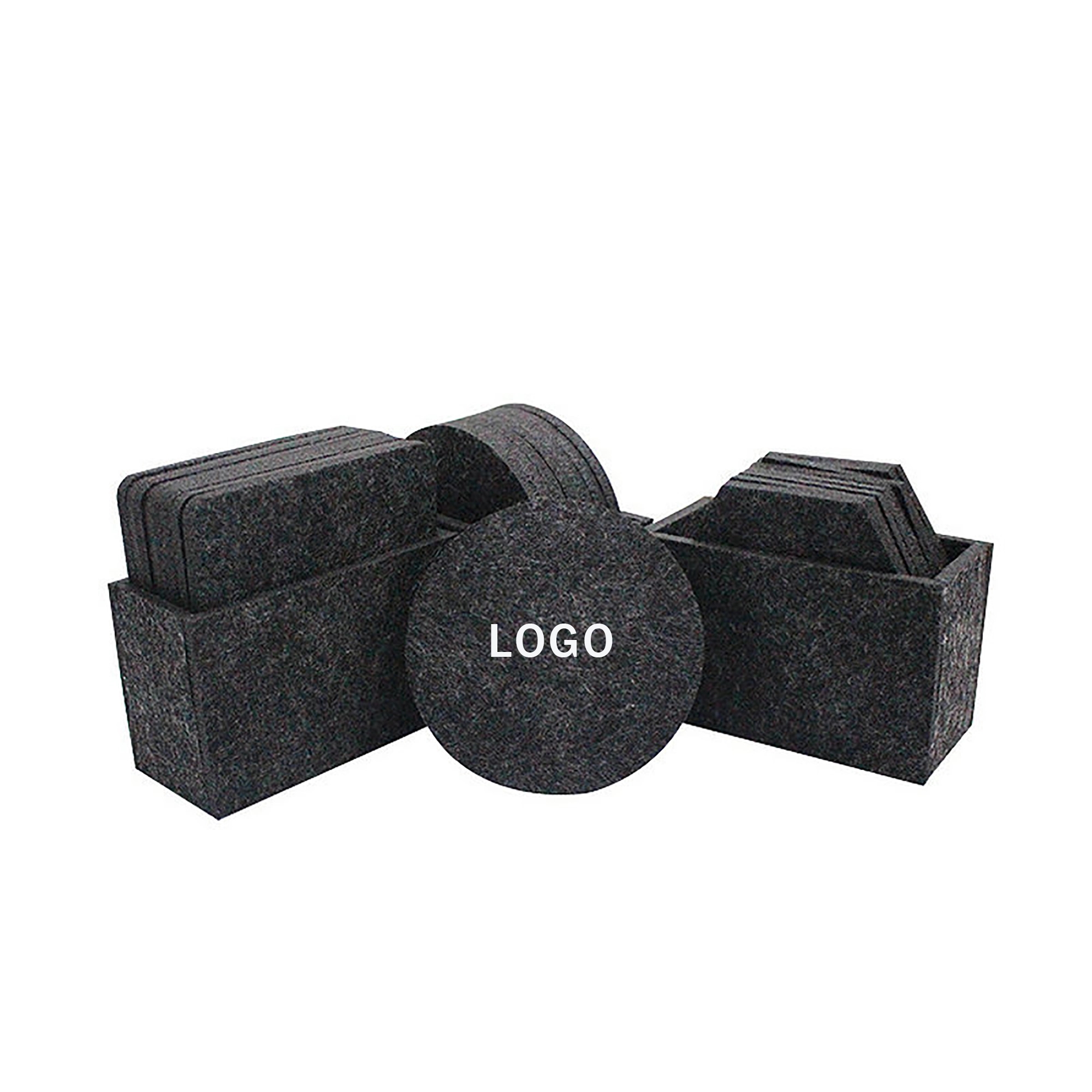 Round Felt Drink Coasters Set