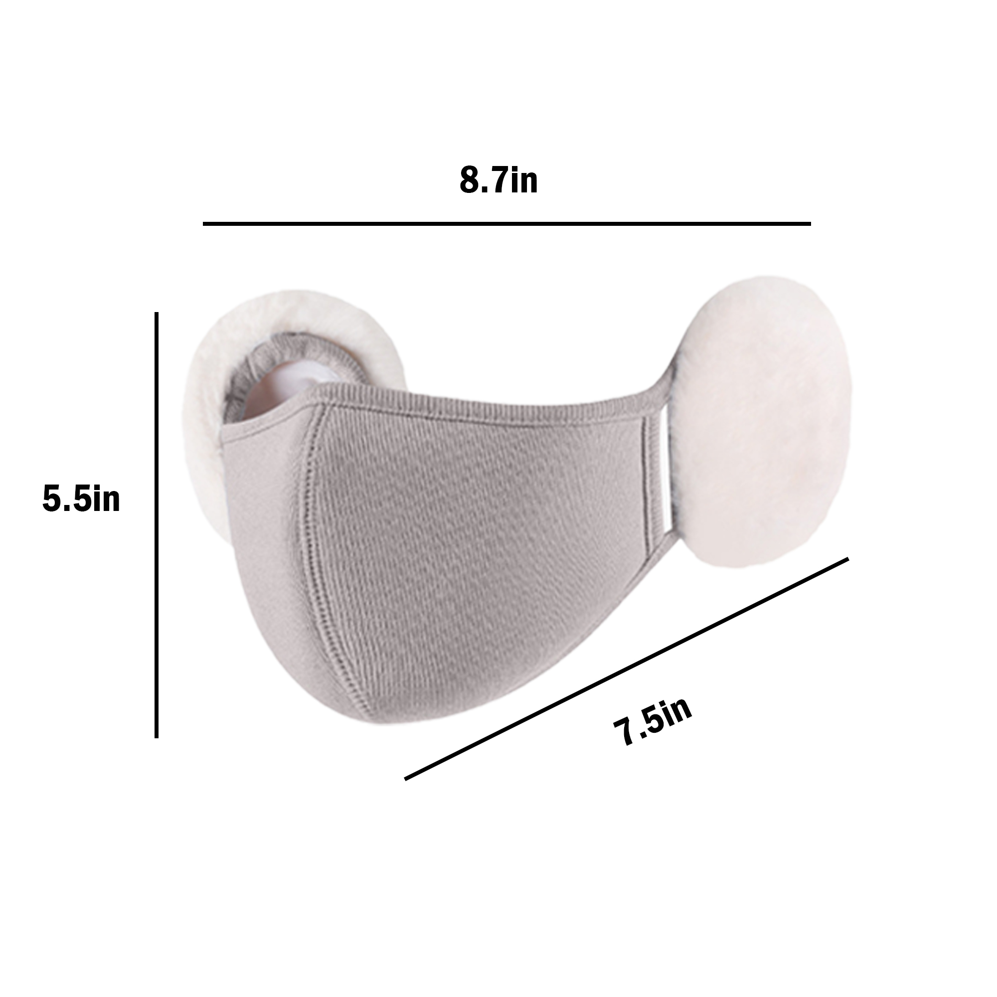 Fleece-Lined Cotton Mask with Windproof Ear Covers 15