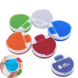 Round Pill Organizer With 4 Compartments