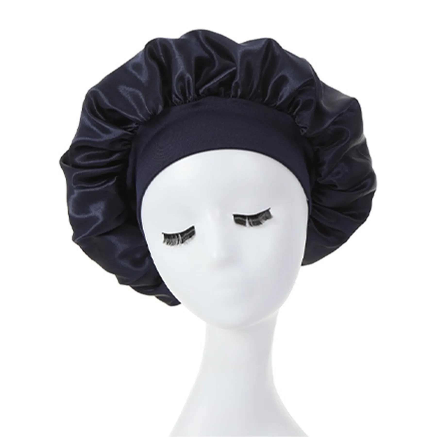Large Satin Silk Bonnet Sleep Cap 19