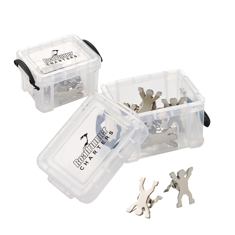 Mini Storage Box w/8 Man Shaped Paper Clip 10