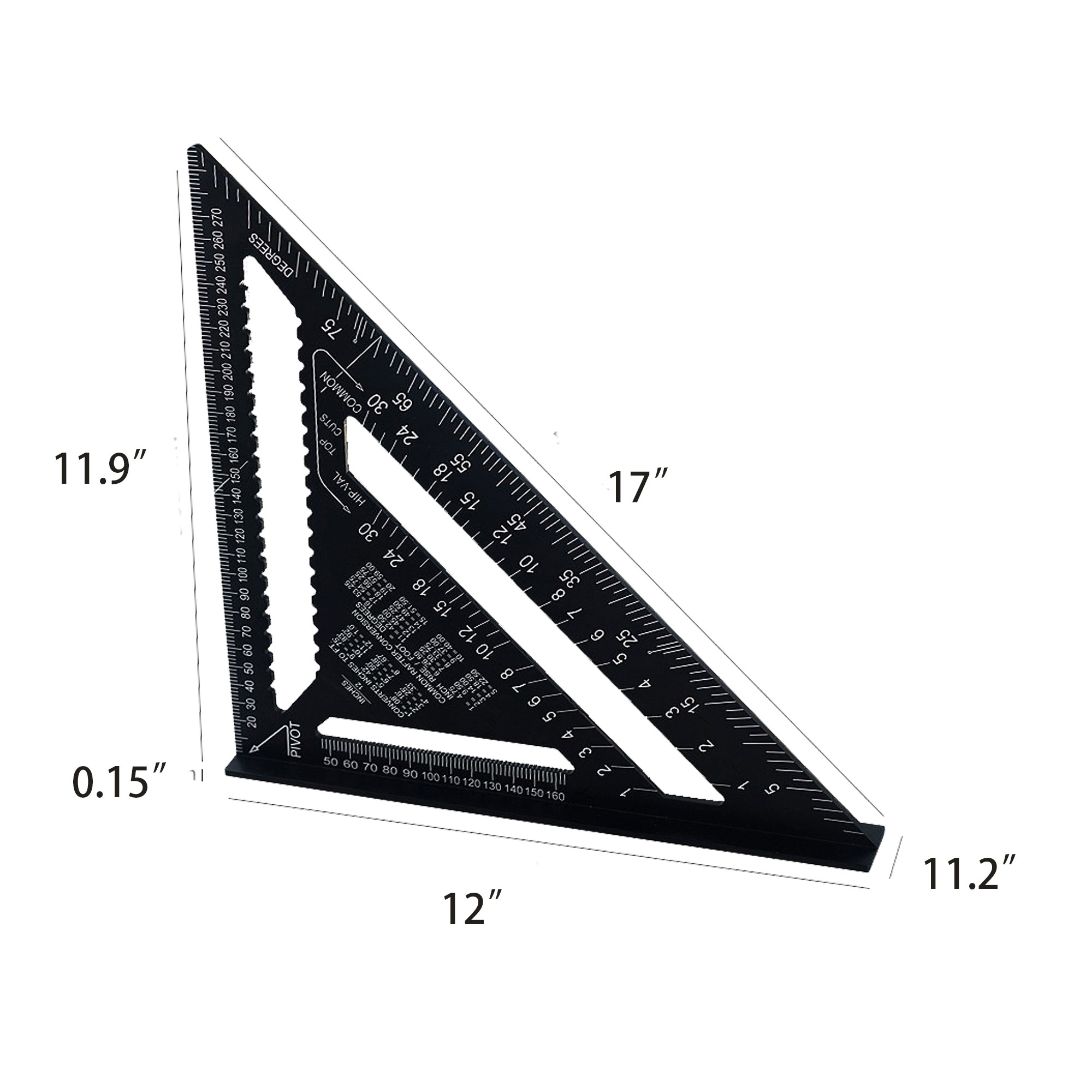 12" Woodworking Triangle Ruler 5