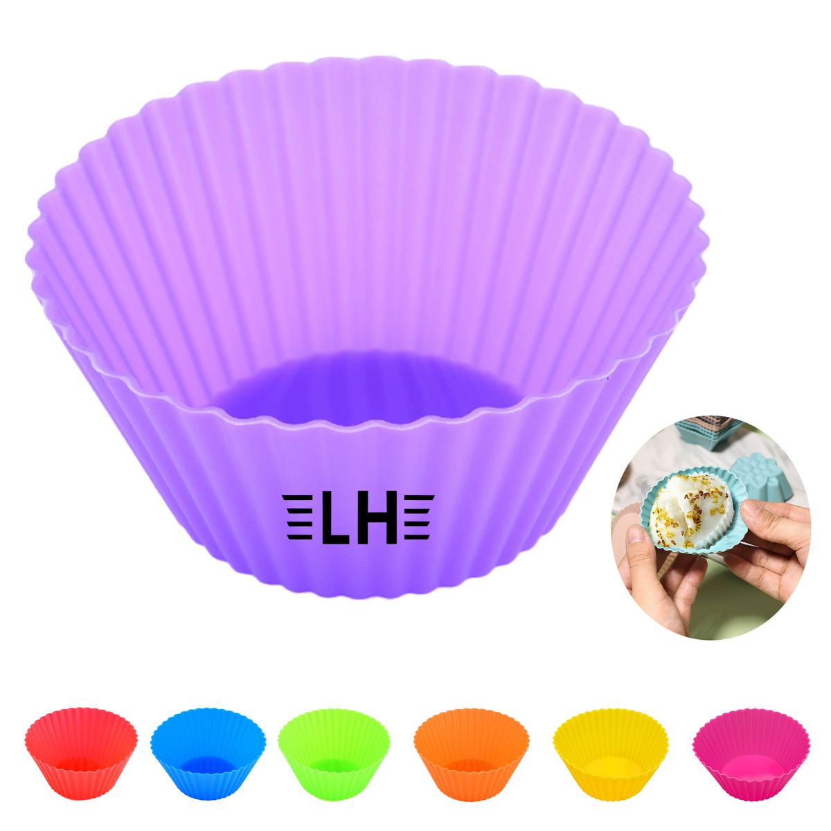 2.76" Silicone High Temperature Resistant Muffin Cup Mold