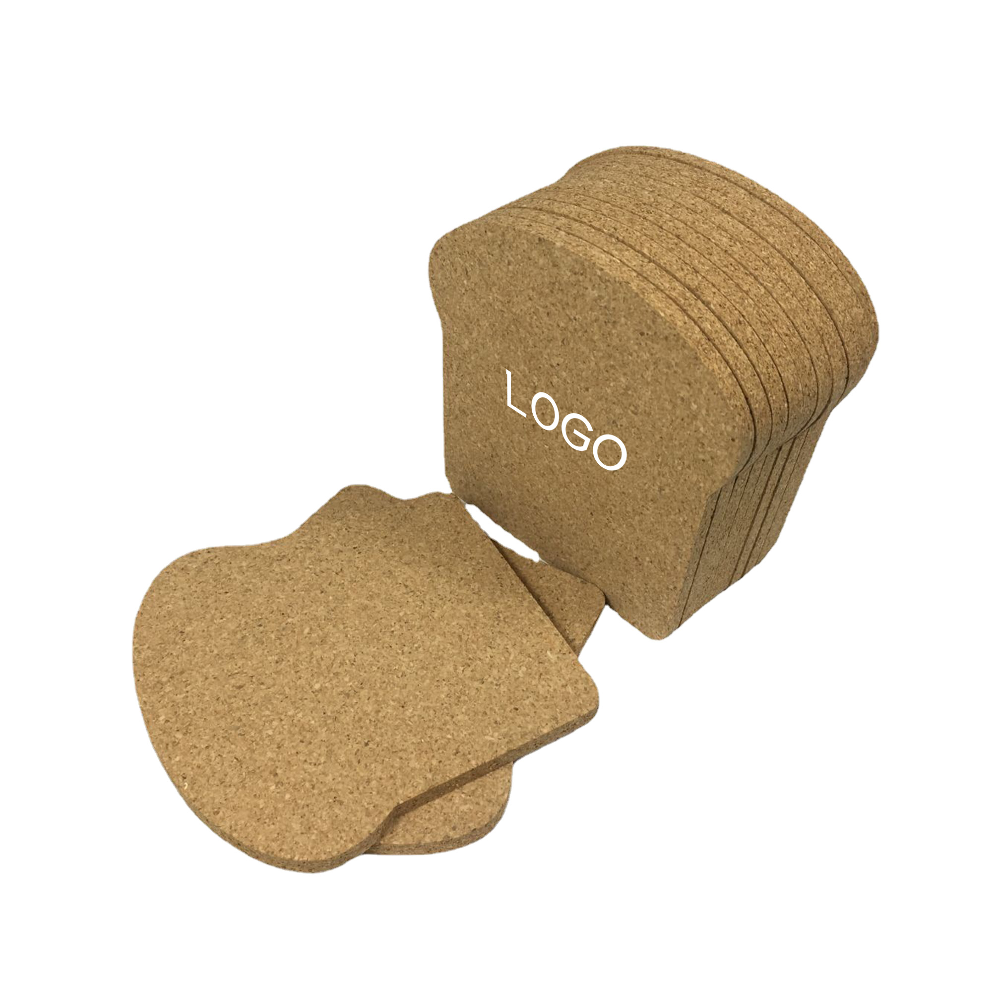 Toast Shape Cork Coaster 3