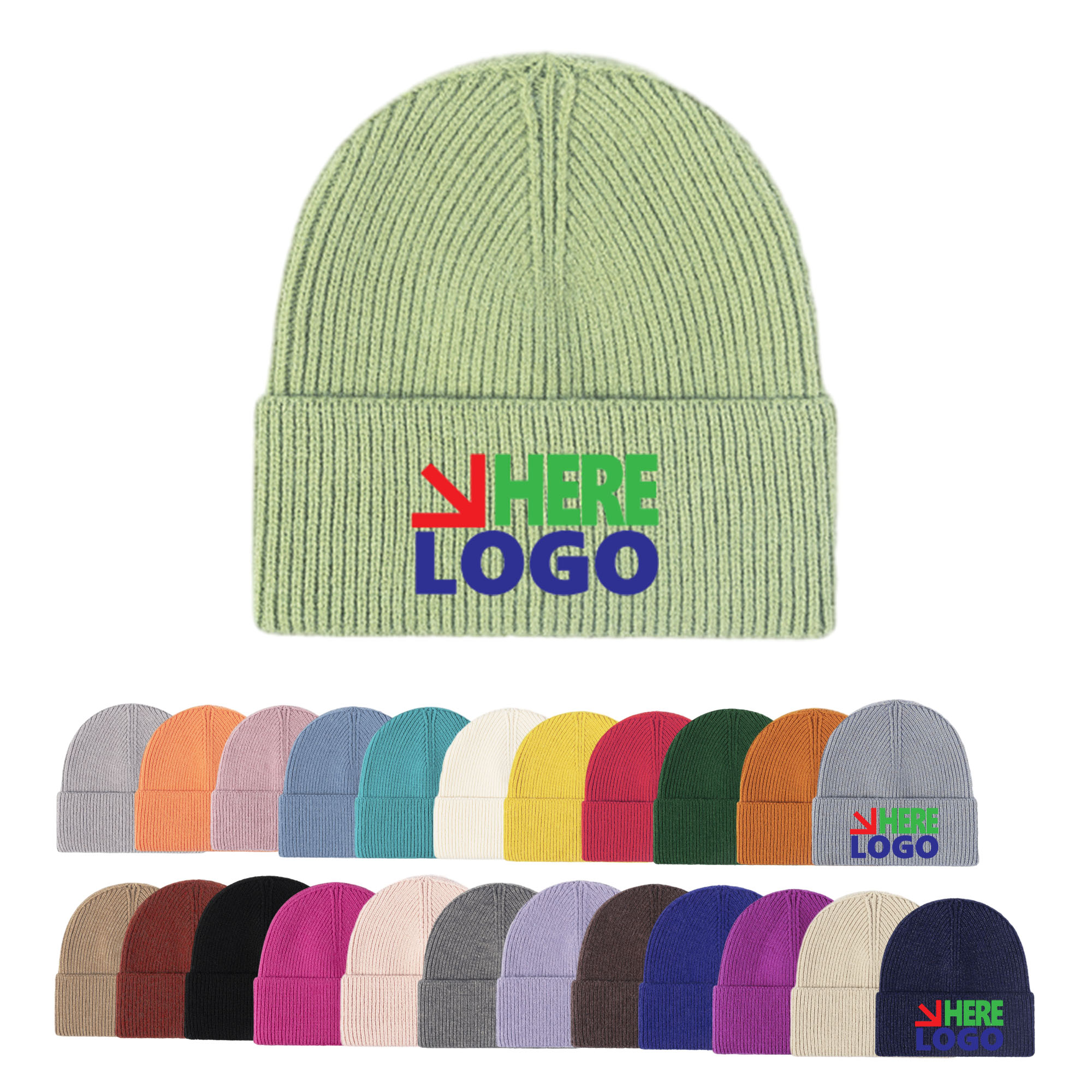 Winter Warm Knitted Customizable Woolen Hat 2