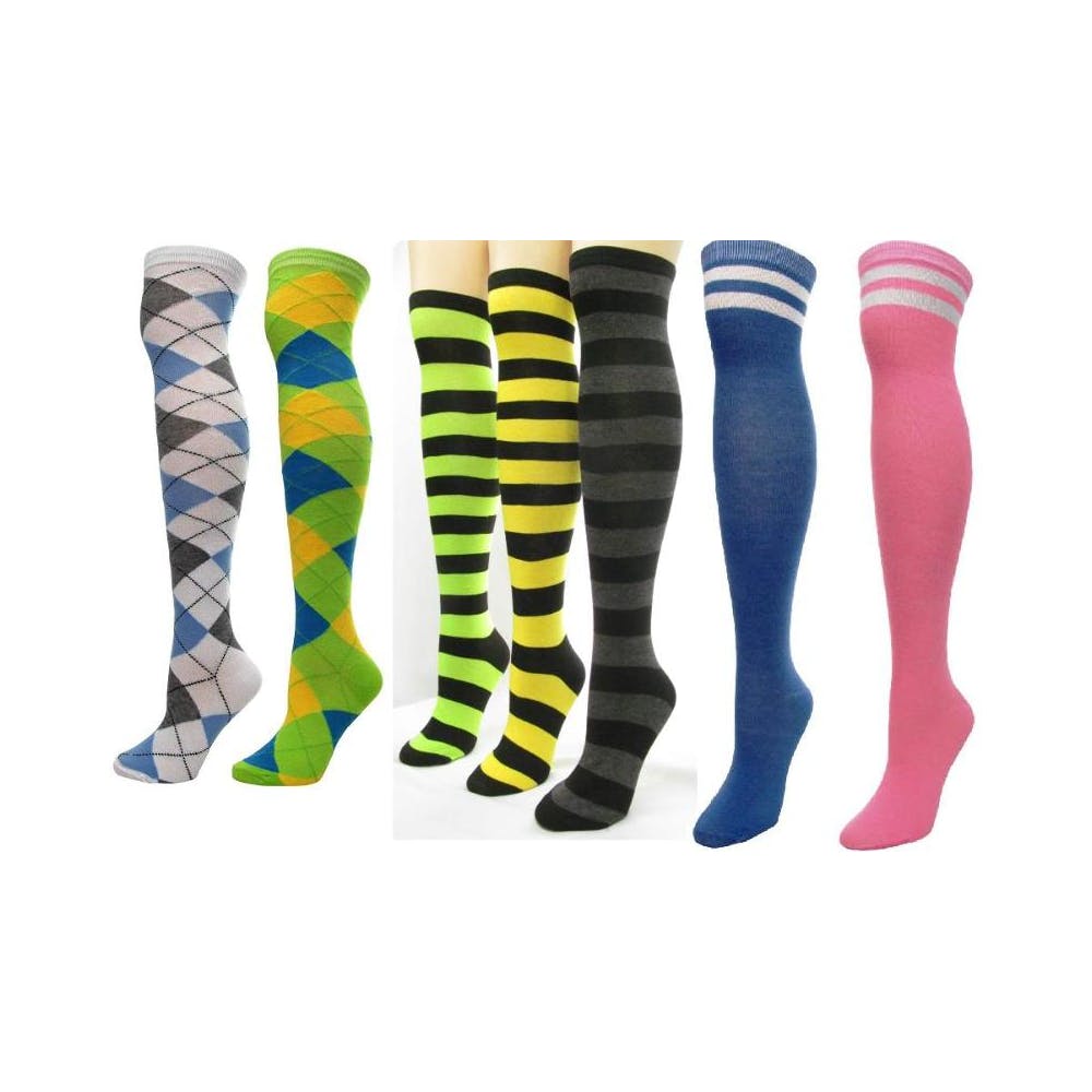Women's Thigh-High Socks - Size 9-11 Assorted Designs 2