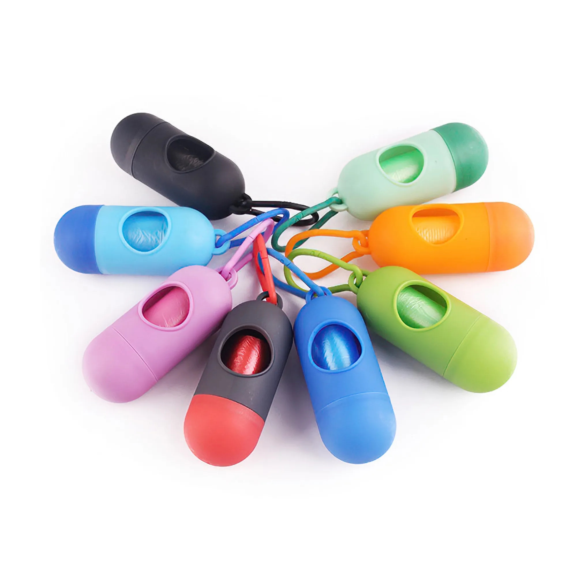 Portable Capsule Pet Garbage Bag With Hook 8
