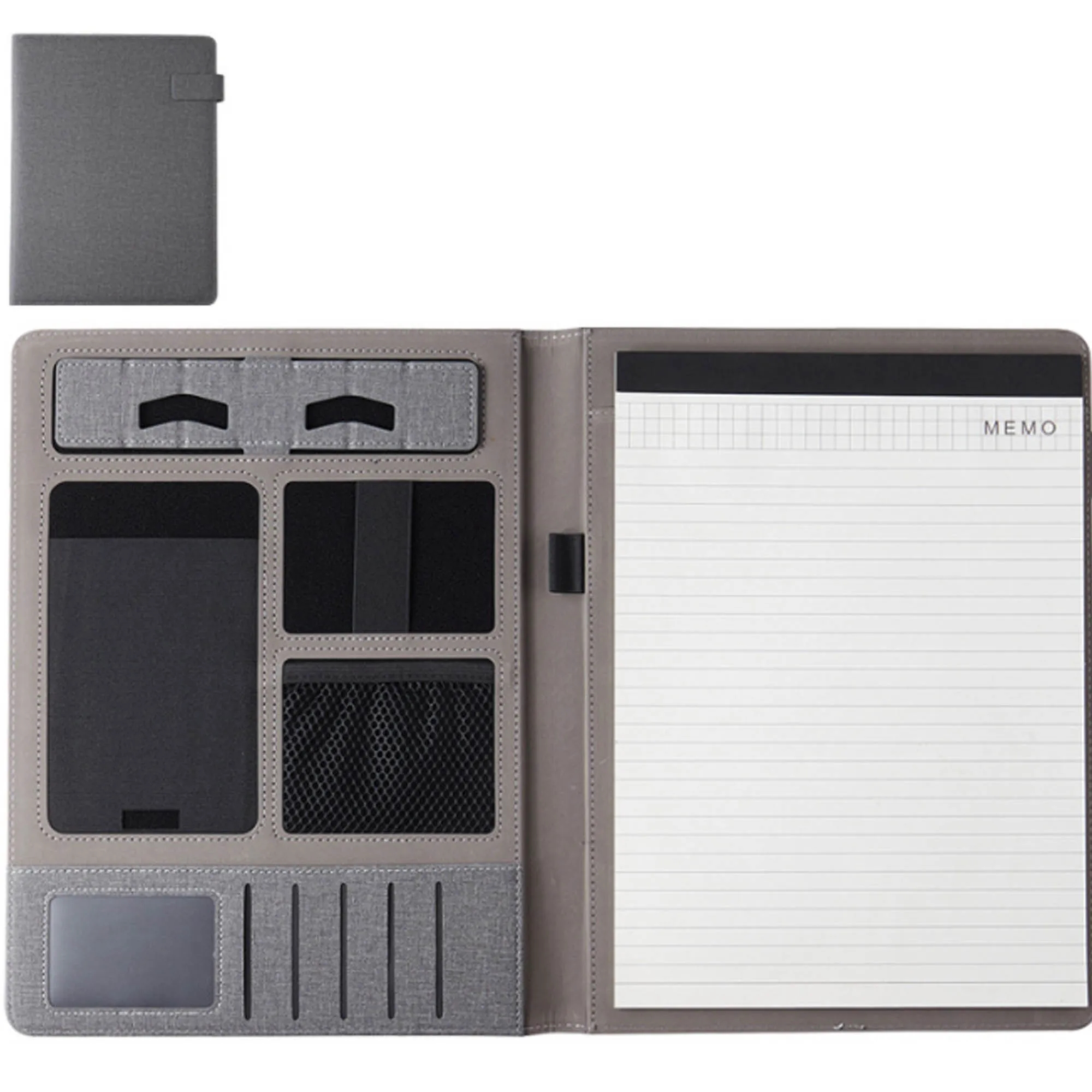 PU Leather Business Notebook with Card Slots and Holder 13