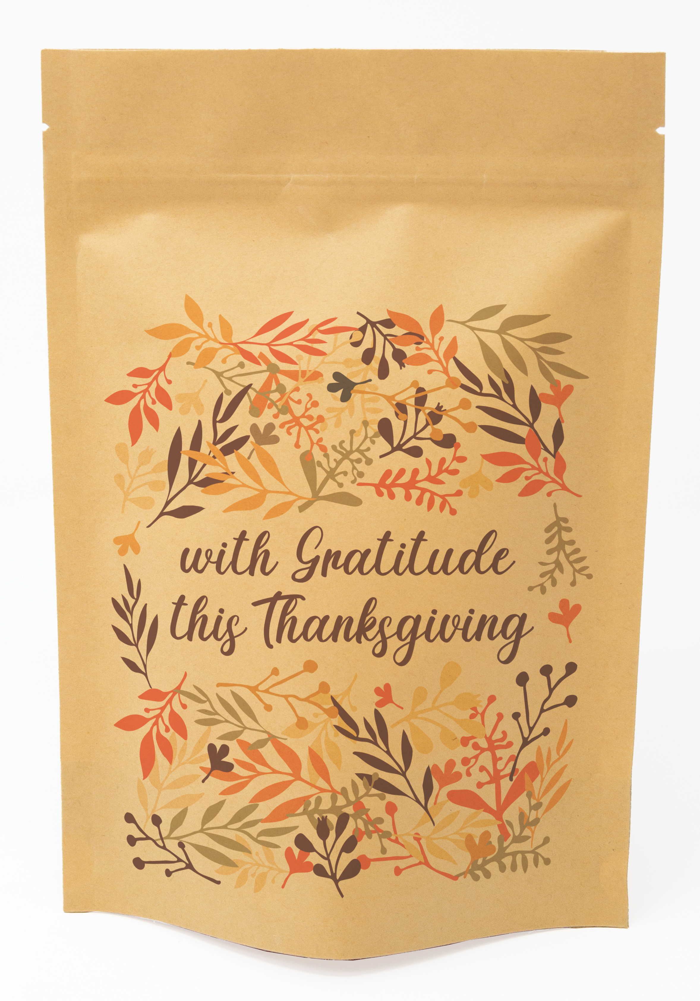 Fall Floral Predesigned Kraft Barrier Pouch (6"W x 9"H x 3"D) 2