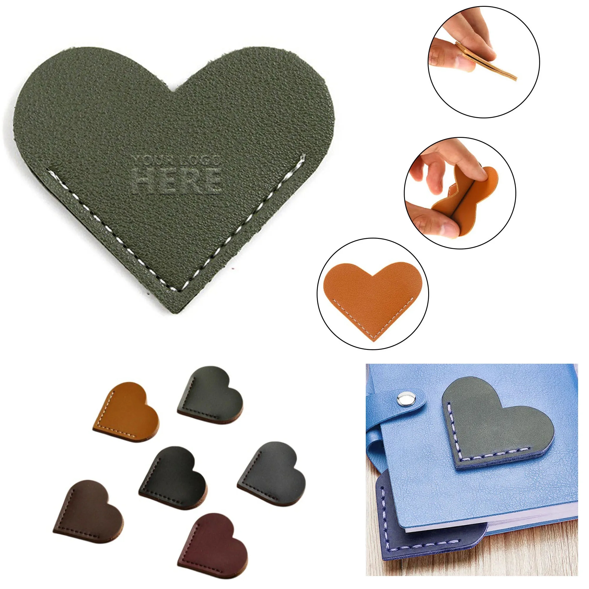 Heart Corner Cute Leather Bookmark 23