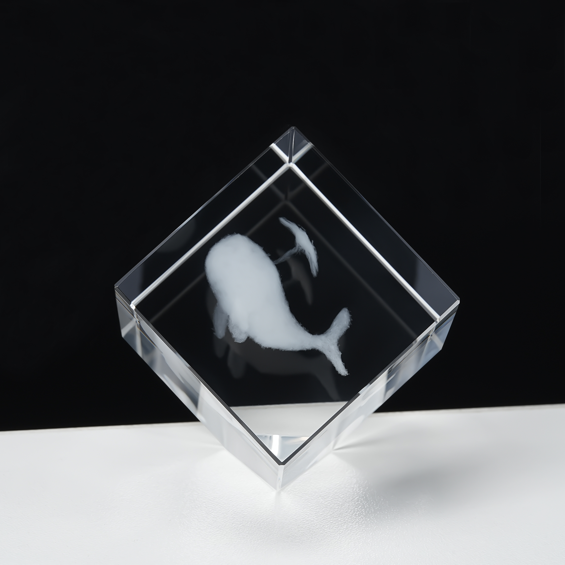 Stand Corner Cube 3D Optical Crystal Award