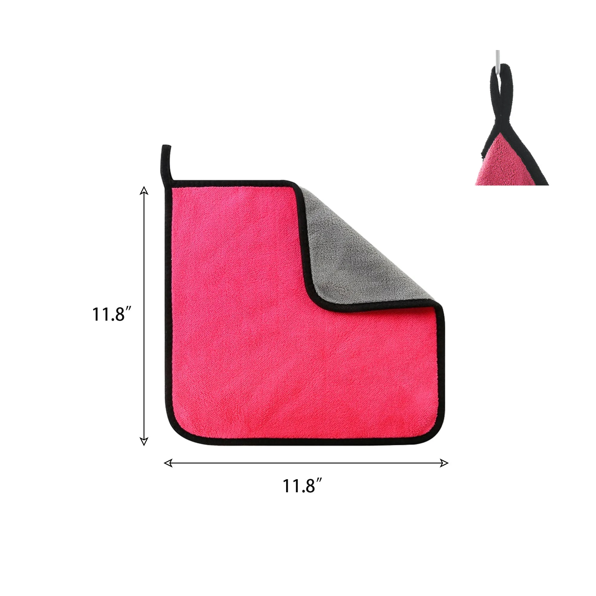 11.8"x11.8" Microfiber Car Cleaning Towel 11