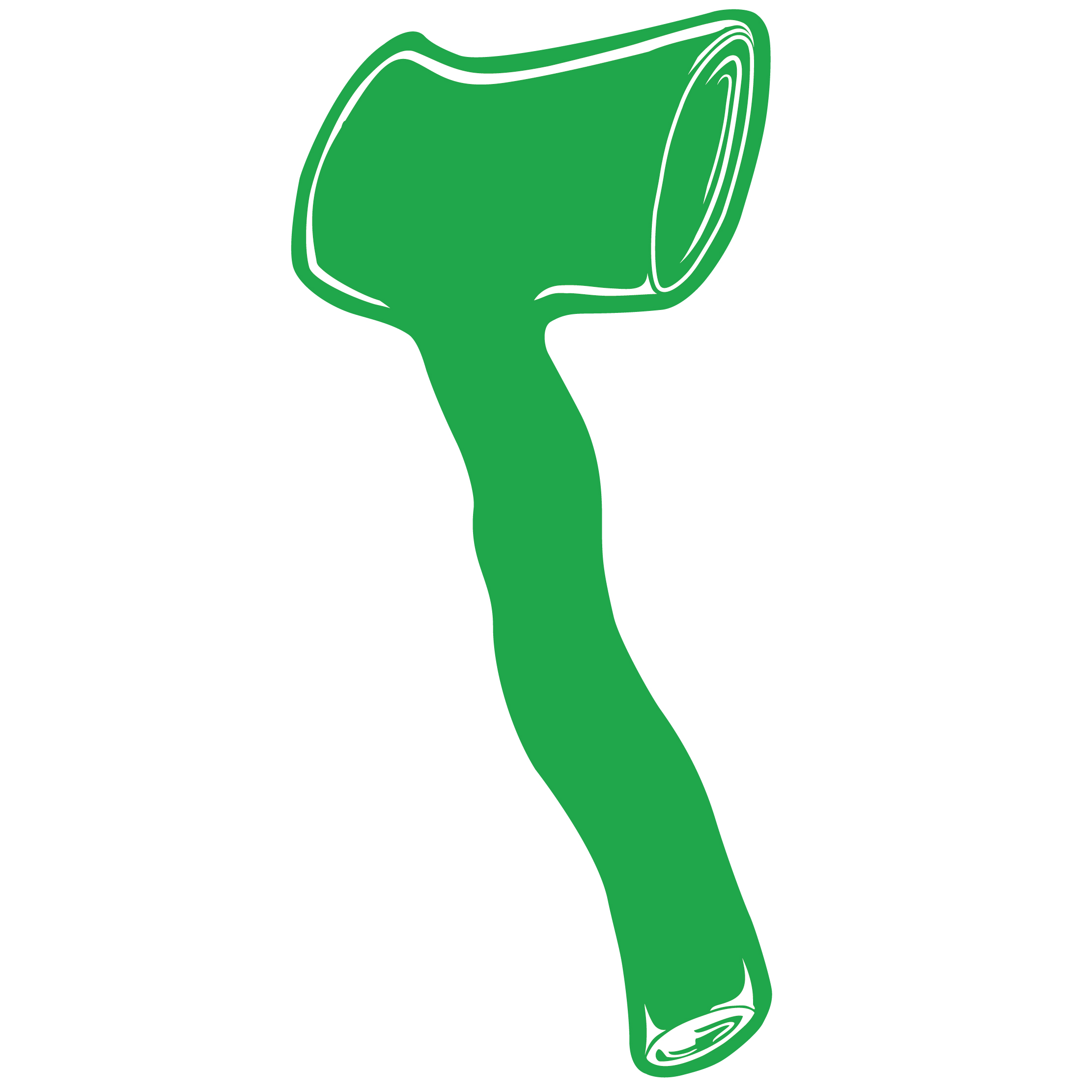 15 1/2" Foam Shillelagh Waver 72