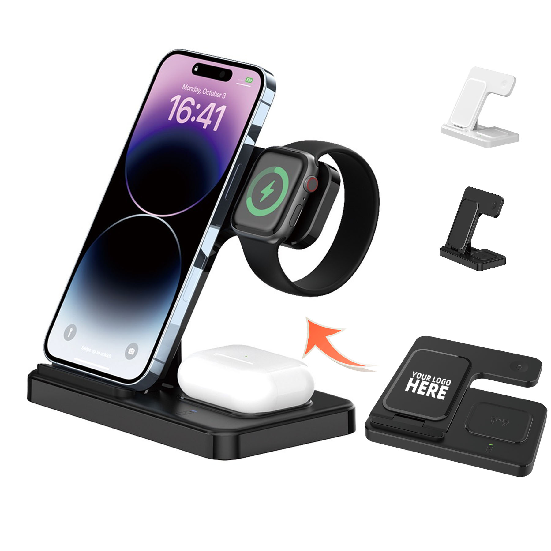 3 In 1 Wireless Charging Station Multiple Device