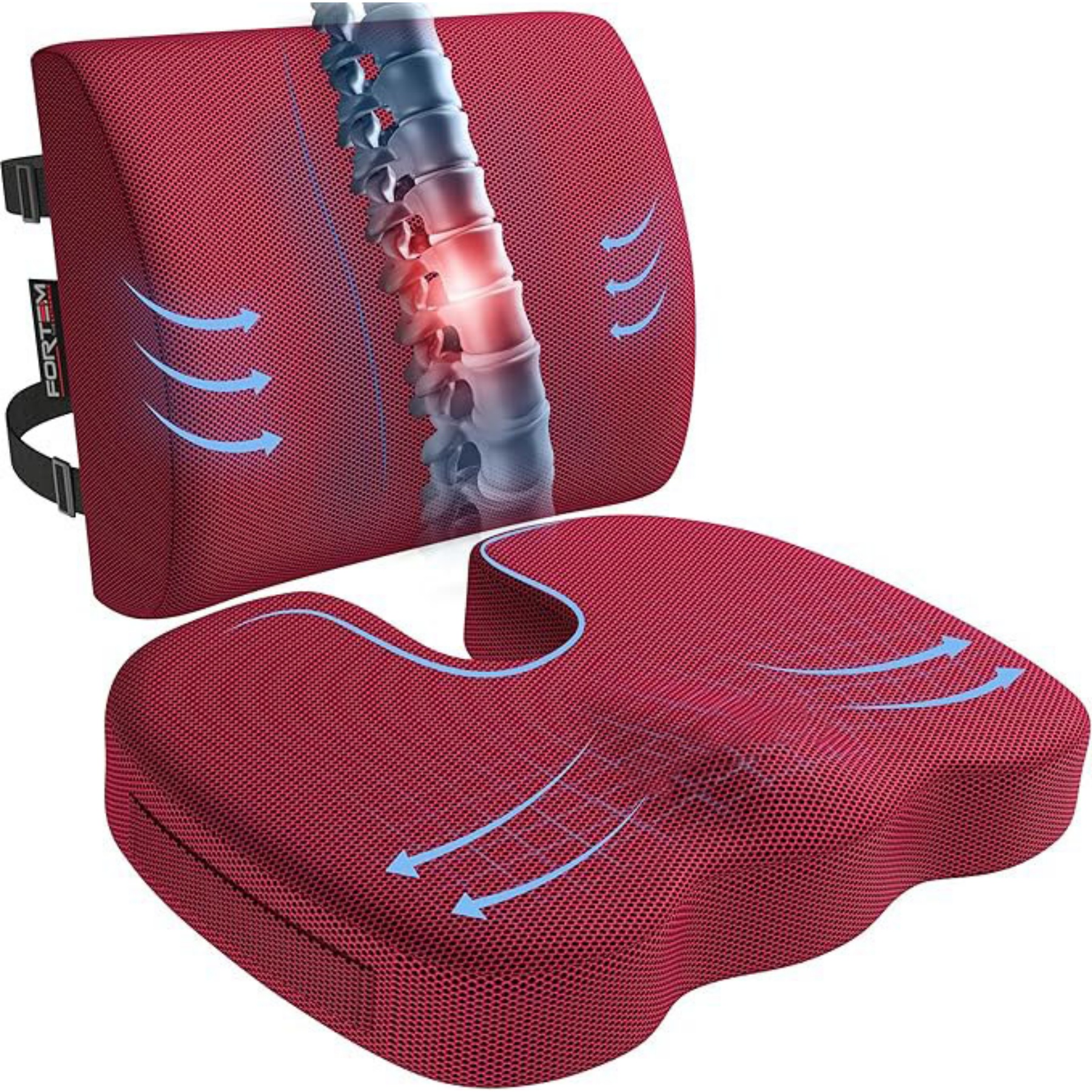 Memory Foam Seat Cushion and Lumbar Support 29