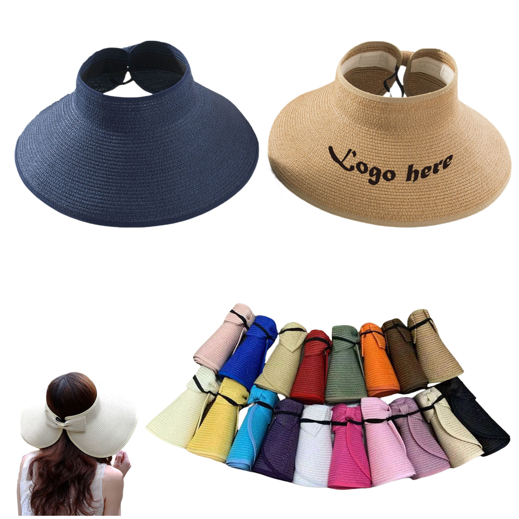 Straw Sun Visor Hats