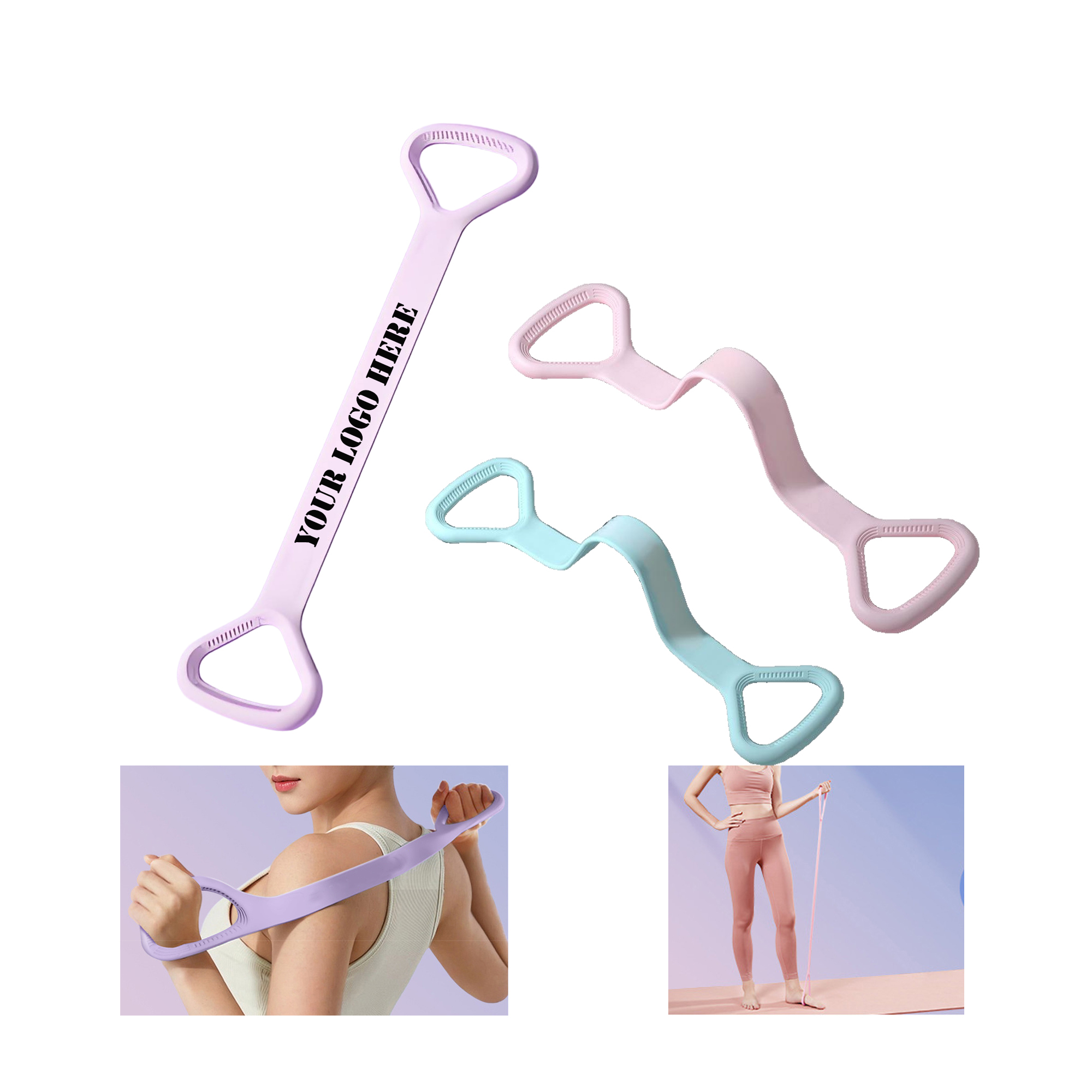 Durable Elastic Figure-8 Band for Yoga and Physical Therapy