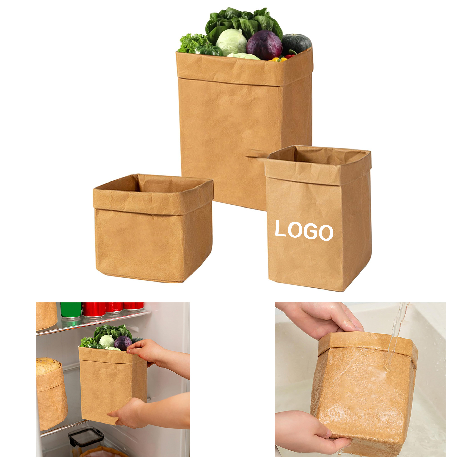 Washable Kraft Paper Bags 8