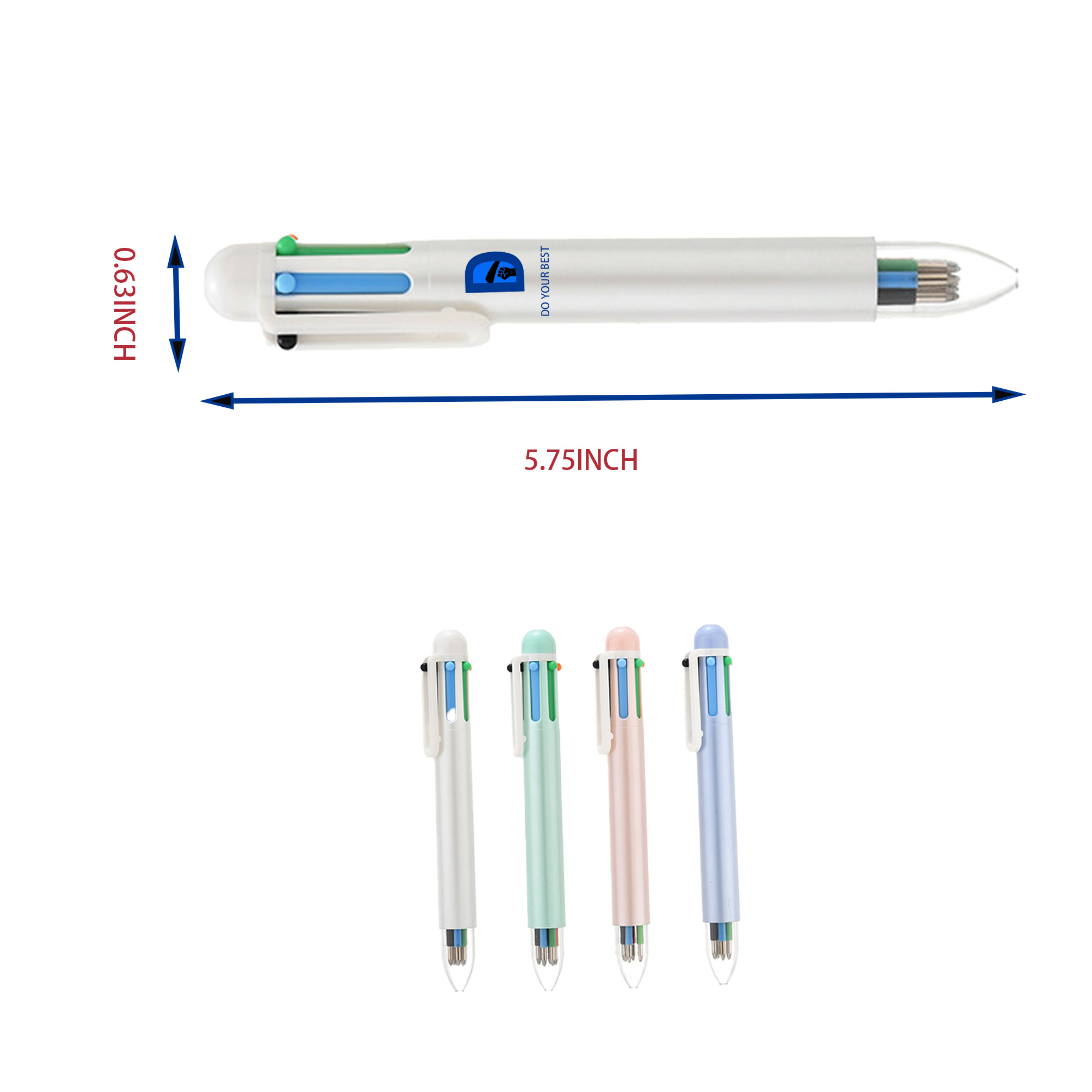 6 Colors Barrel Ballpoint Pen 4
