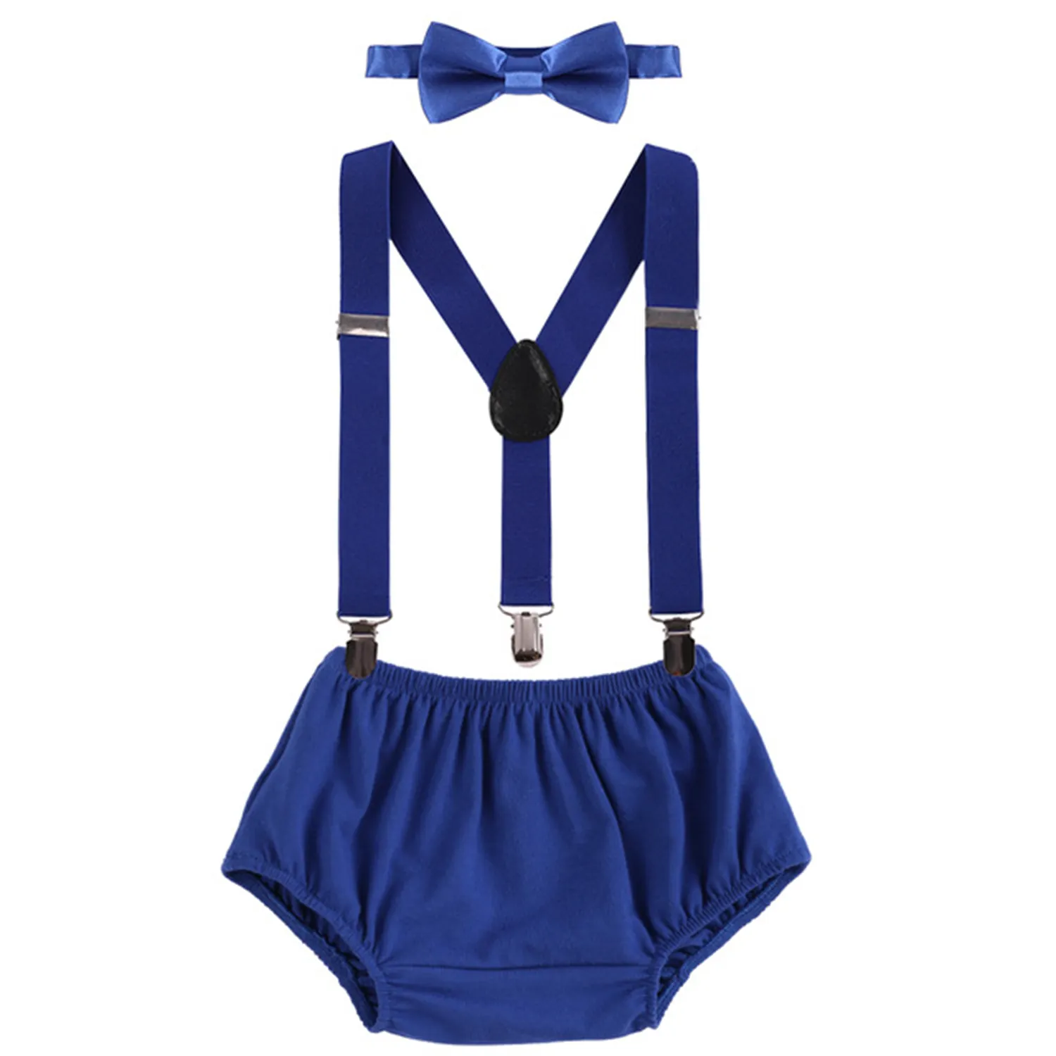 Baby Boy's Birthday Outfit With Suspenders 8