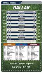 Magnet Football Sport Schedules - 4x7 Round Corners