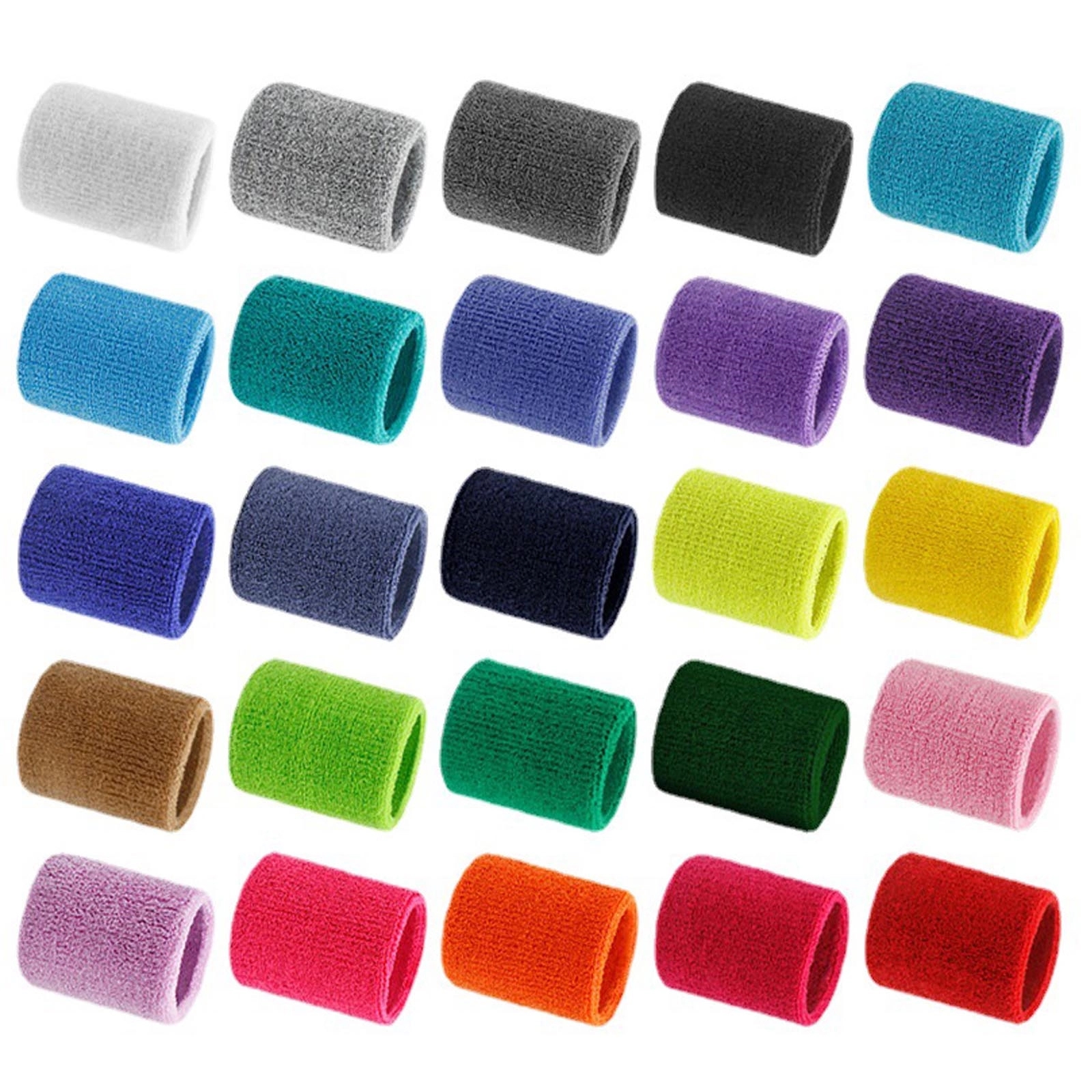 Colroful Sports Wristbands Cotton Wrist Sweatbands 7