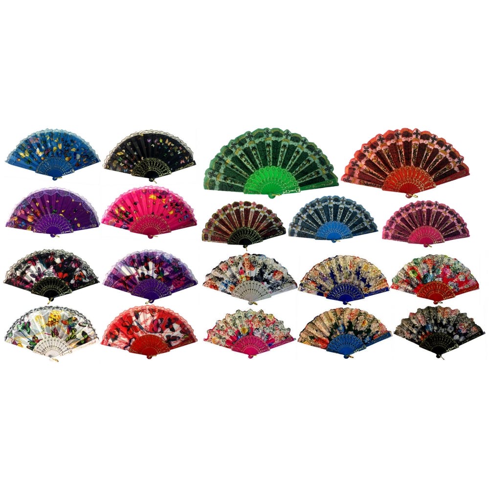 Floral Hand Fans - Assorted 2