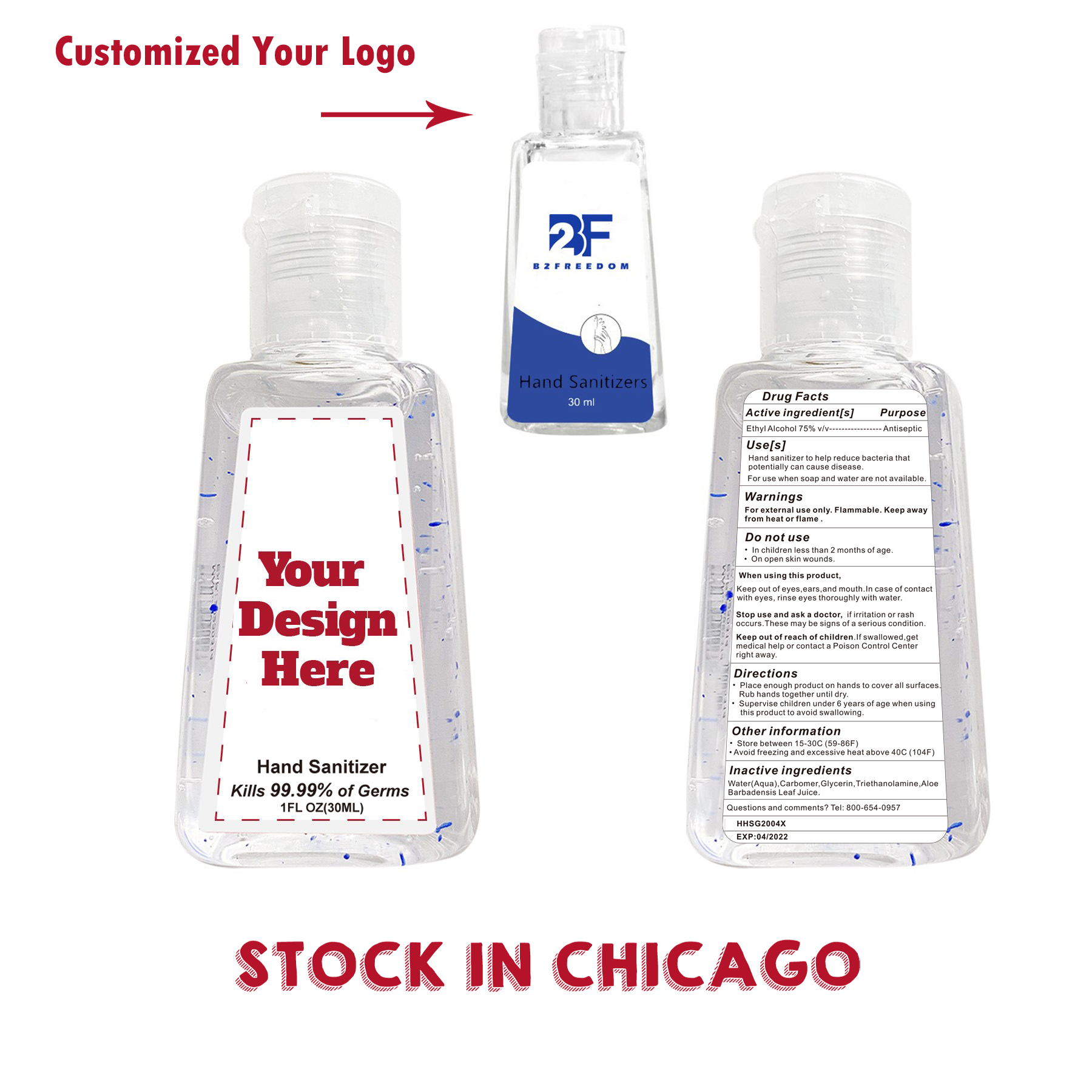 Hand Sanitizer Gel 1 oz (30ml) 2