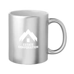 11 oz. Metallic Custom Mug (1 Color Imprint)