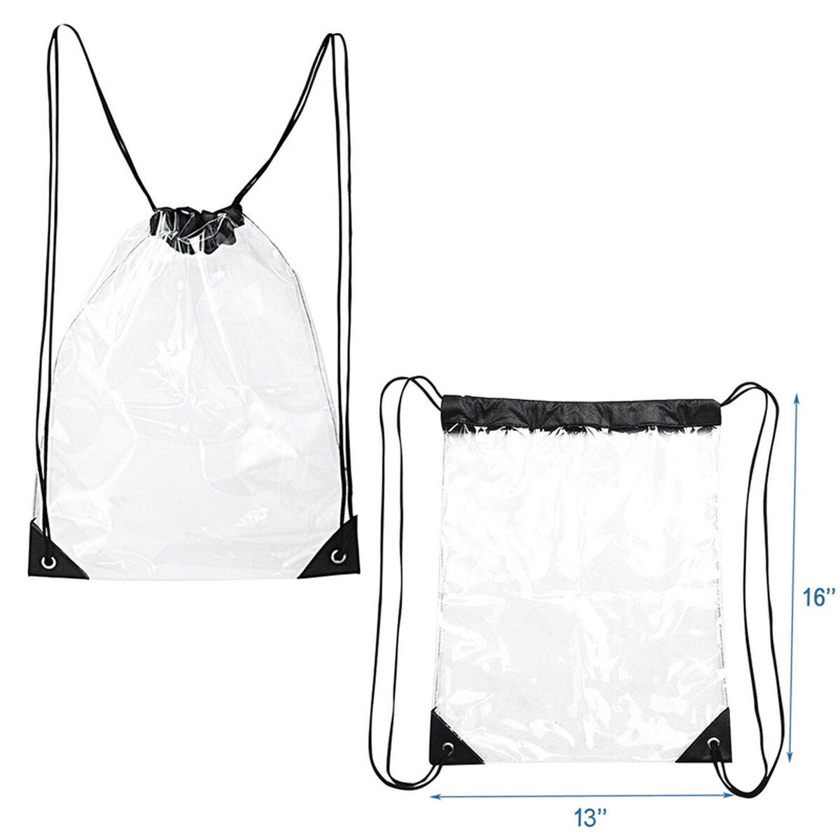 Transparent PVC Drawstring Bag