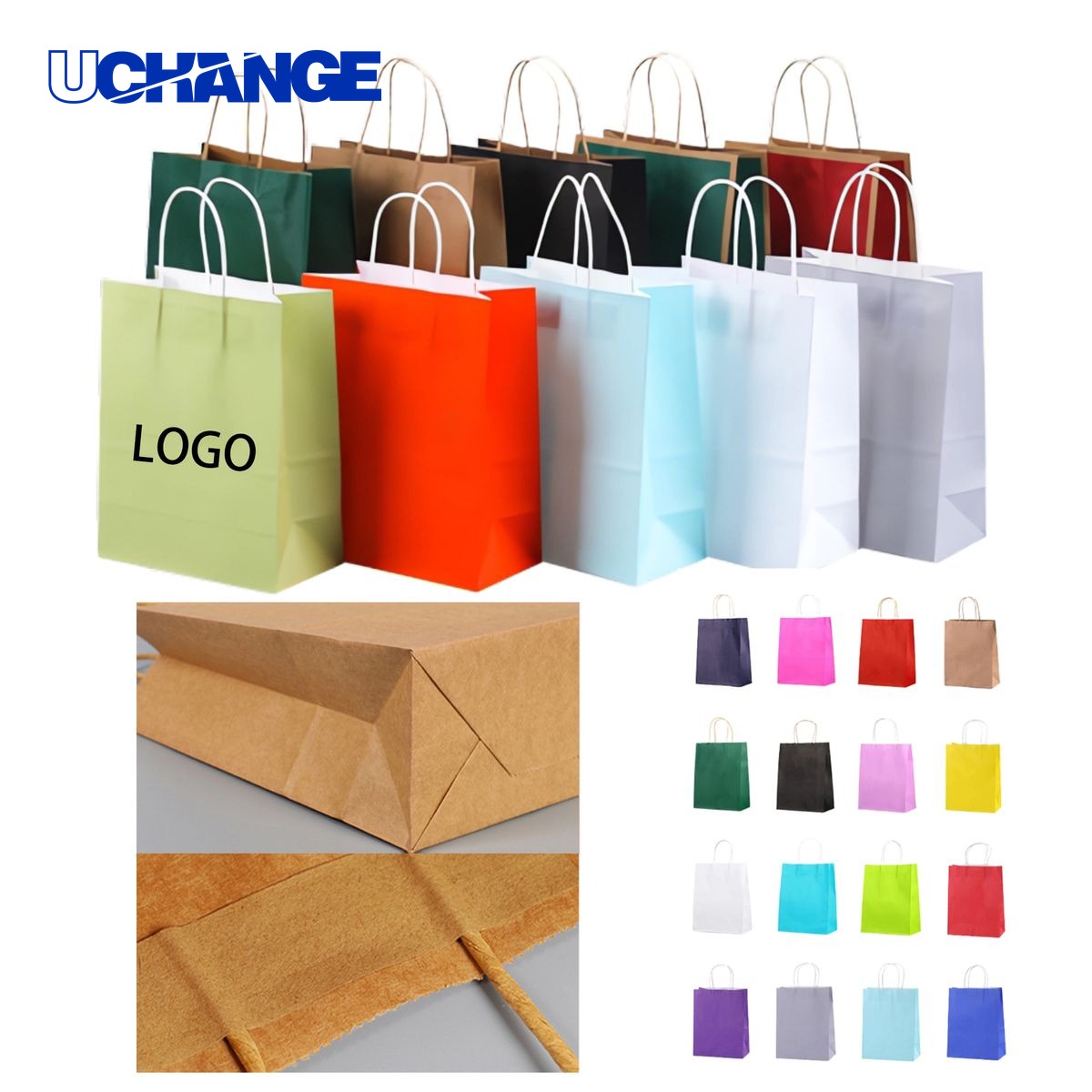 Handled Kraft Gift Bag