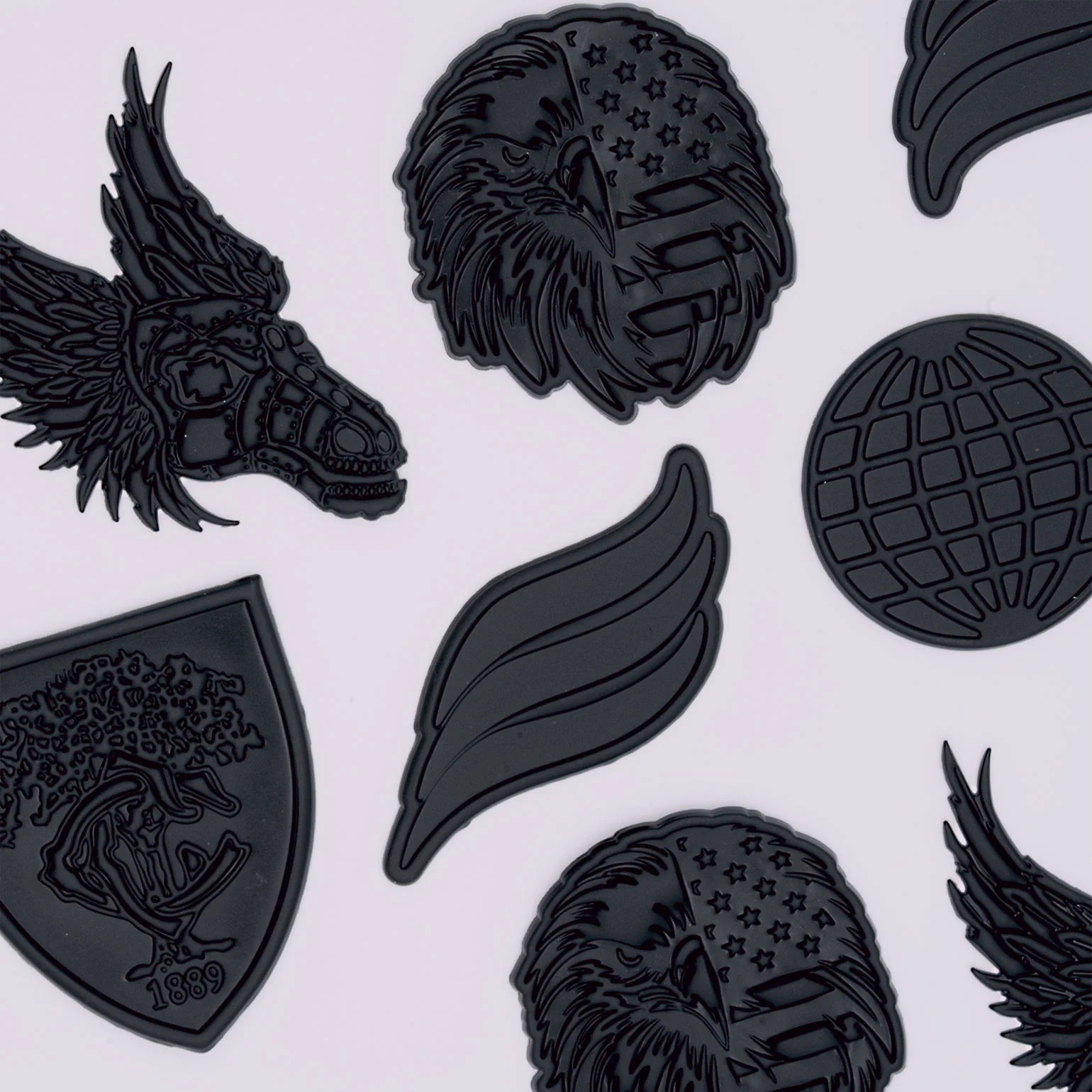 Matte Black Flex Patches