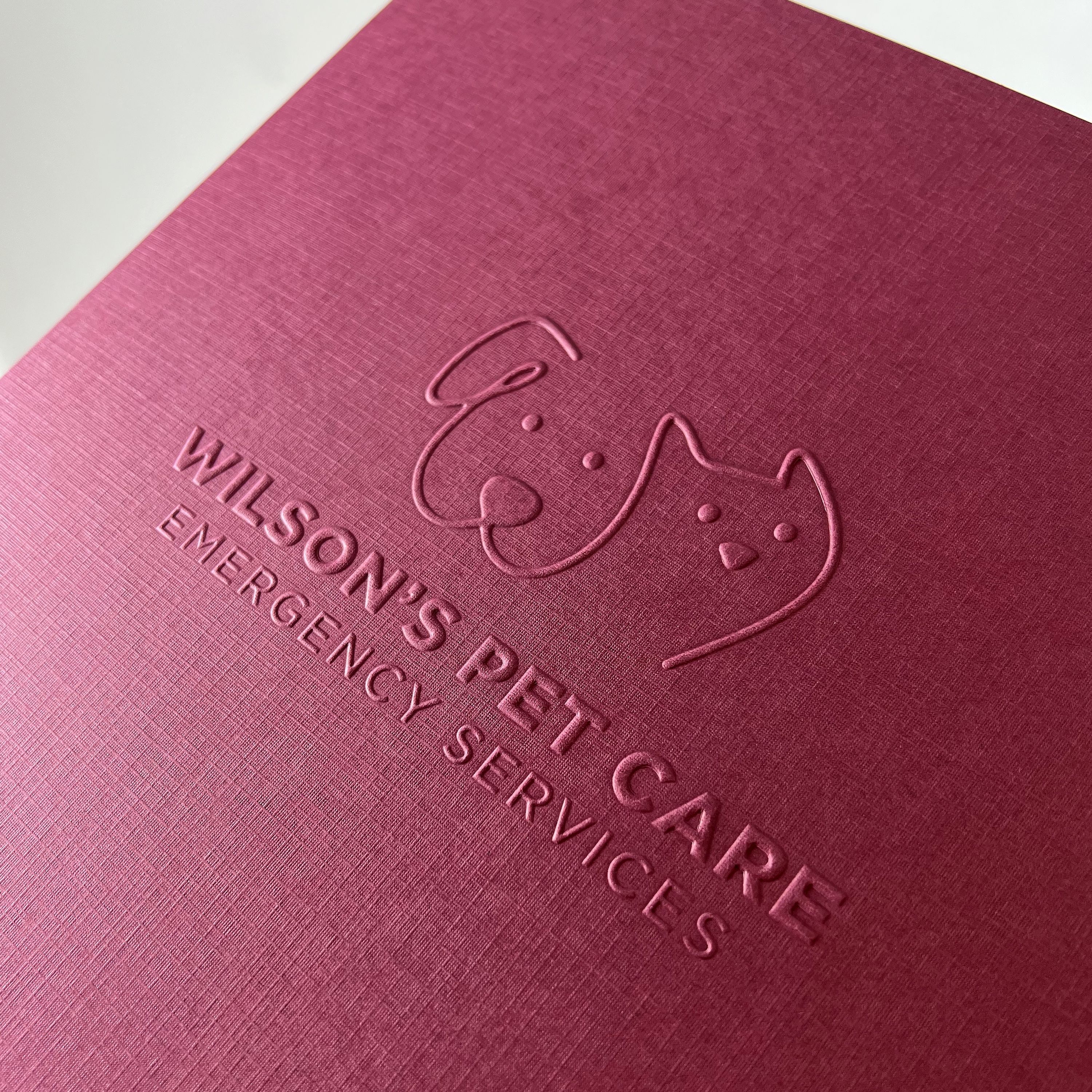 Blind Embossed Linen 2-Pocket Folder 29