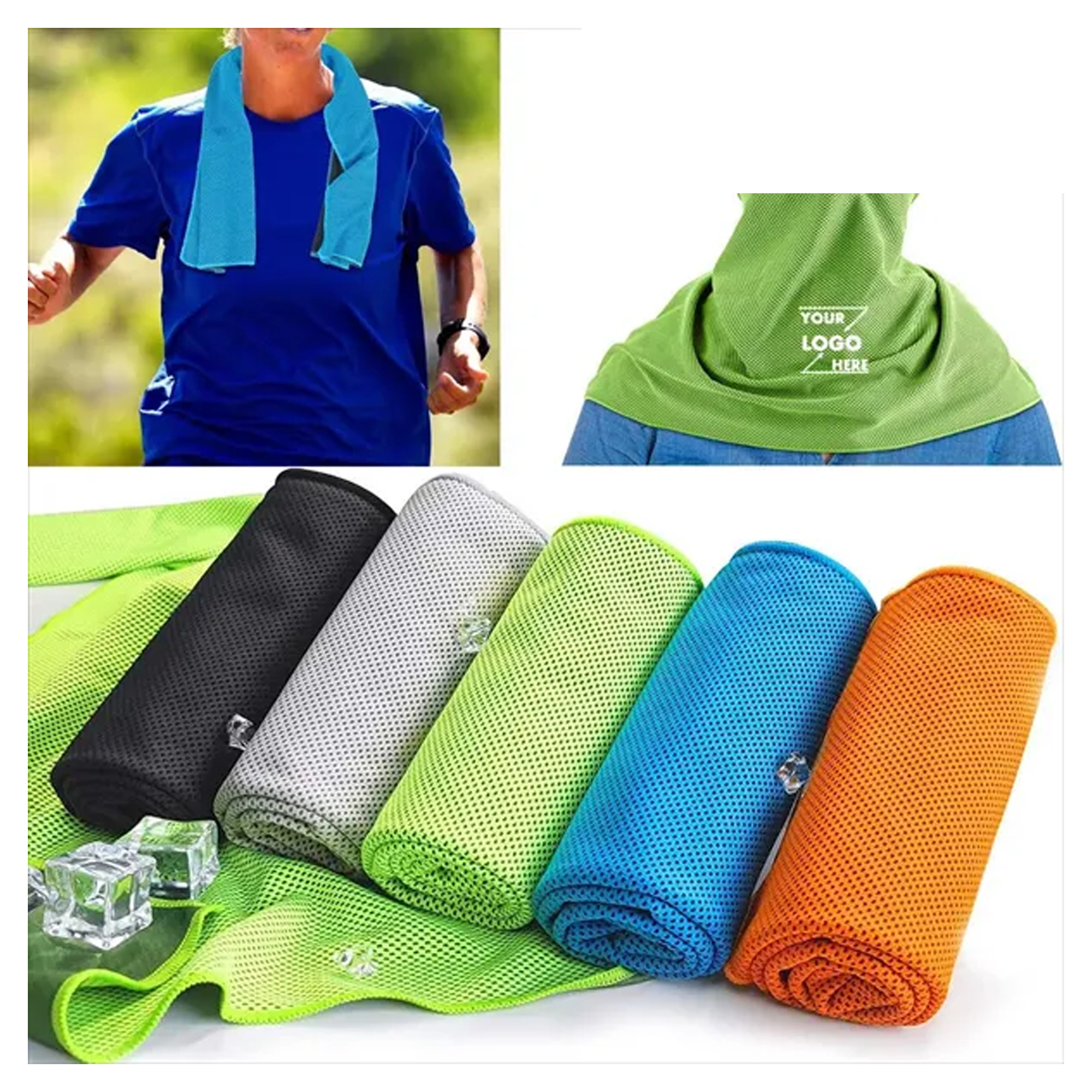 Super Dry Cooling Towel MOQ 50PCS Instant Relief Outdoors 9